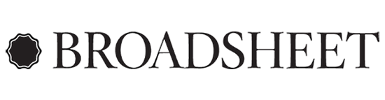 Broadsheet logo in black text on white background.