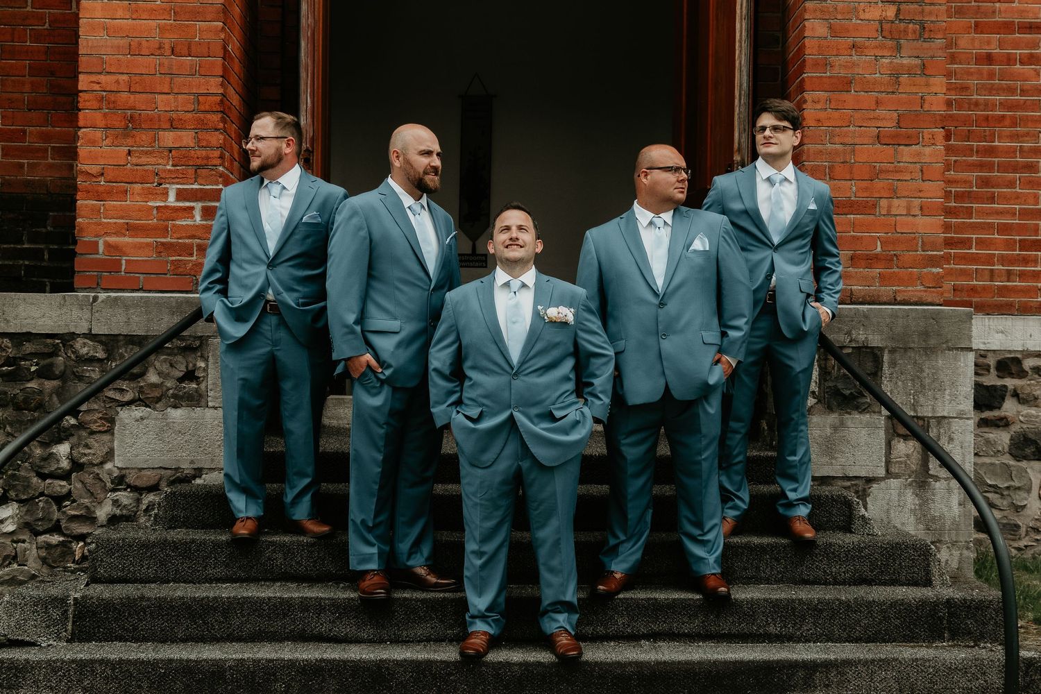 Groomsmen at Finger Lakes wedding
Palmyra NY
Canal Town Community church
Wayne County NY wedding venue