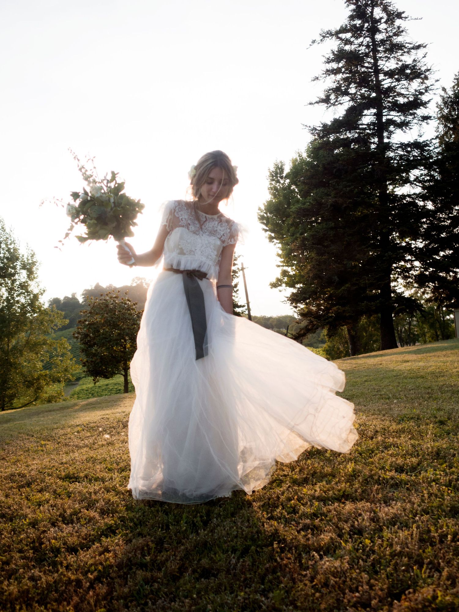 Arrivo della sposa al matrimonio a Ziano Piacentino
