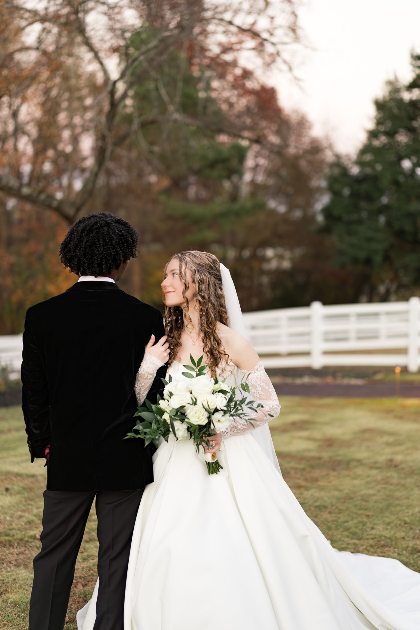 Couple portrait session in Wake Forest NC wedding photography candid and elegant