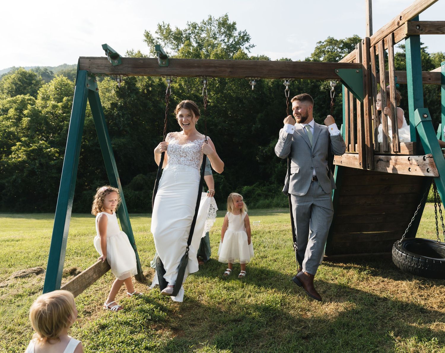 Bride and groom portraits at Shenandoah National Park wedding photography rustic and organic style