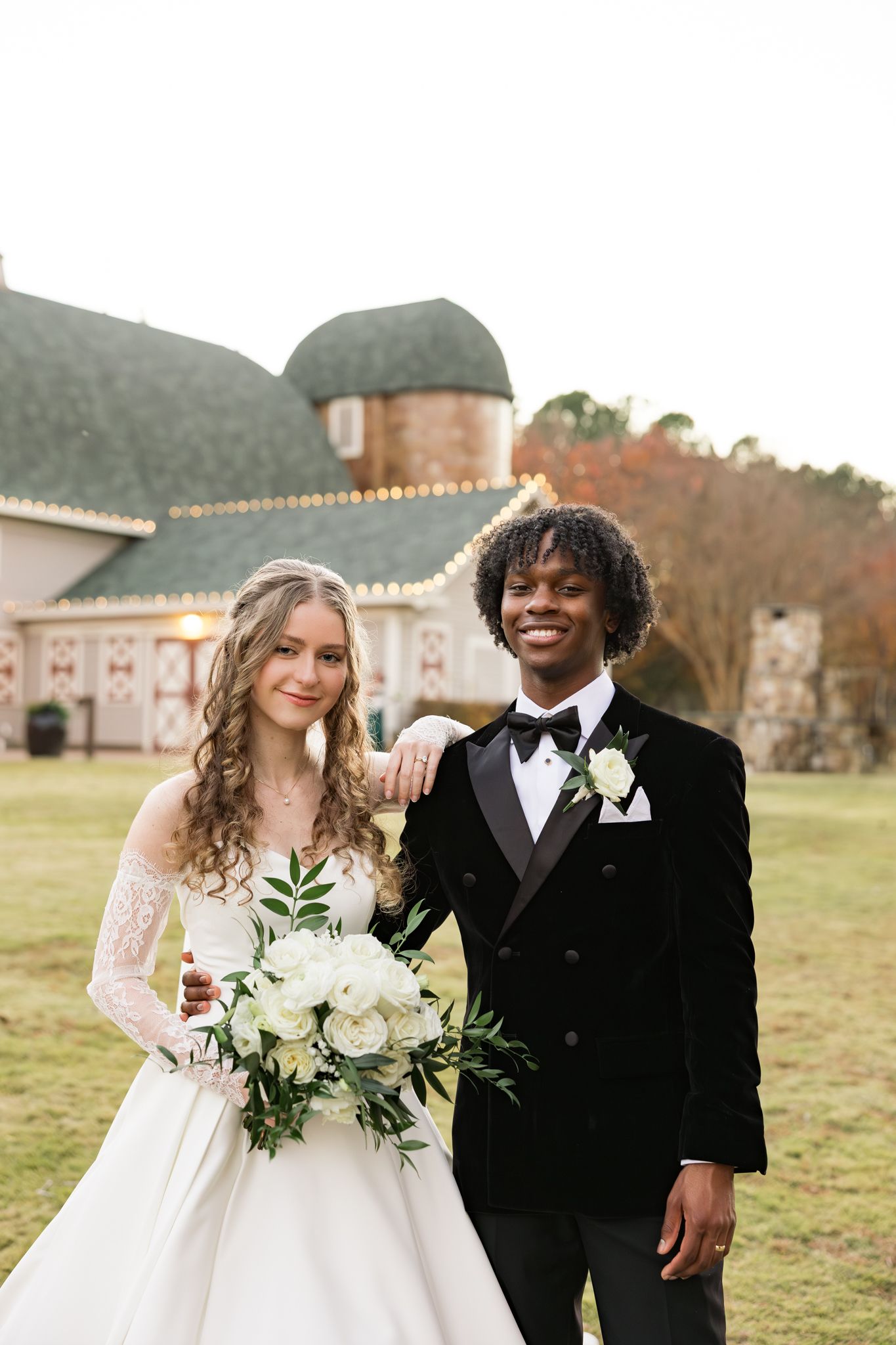 Bride and groom portraits at Wake Forest North Carolina wedding photography editorial and timeless style