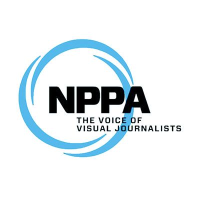 NPPA logo with 'The Voice of Visual Journalists' tagline in blue circular design.