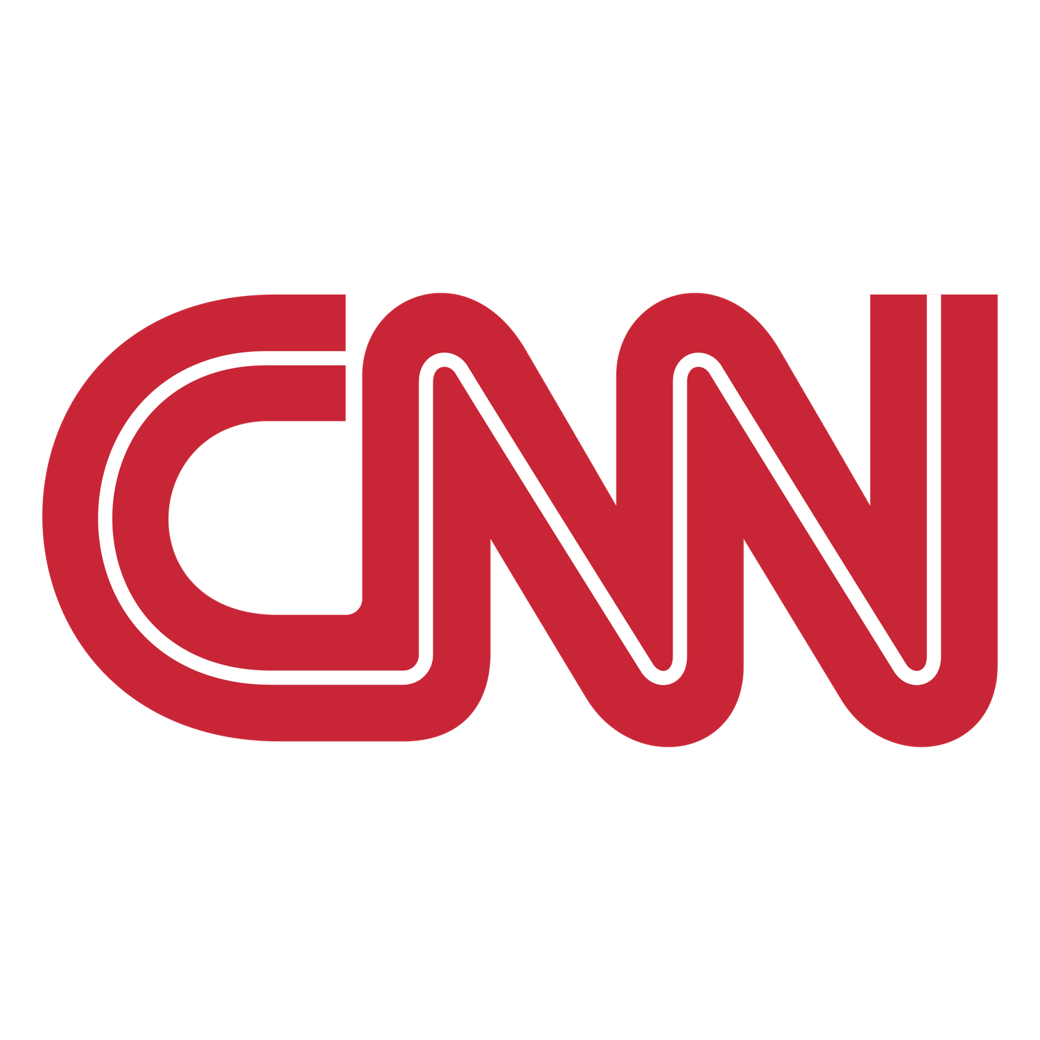 Red CNN logo text repeated in a gradient pattern.