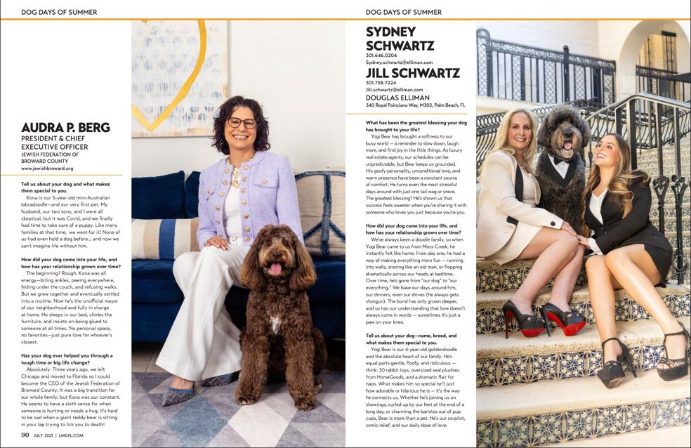 Magazine spread featuring lifestyle photos and text layouts showing various shots of people with prosthetics and medical devices.