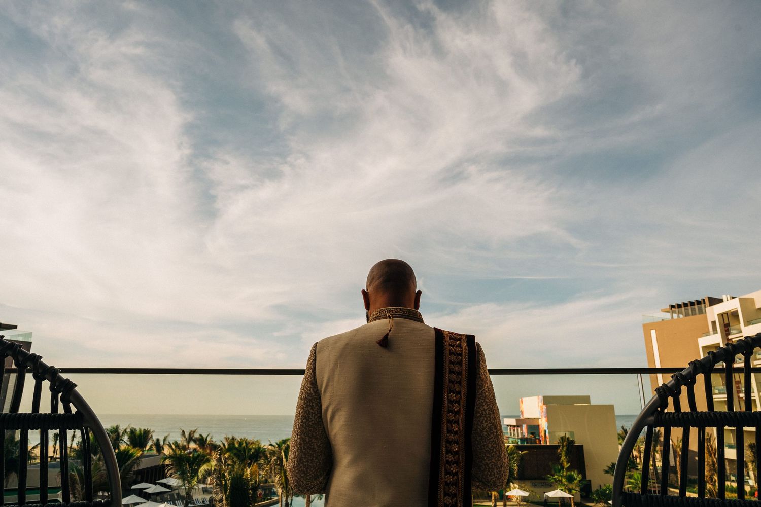 Dramatic cloudy sky view during an outdoor event.