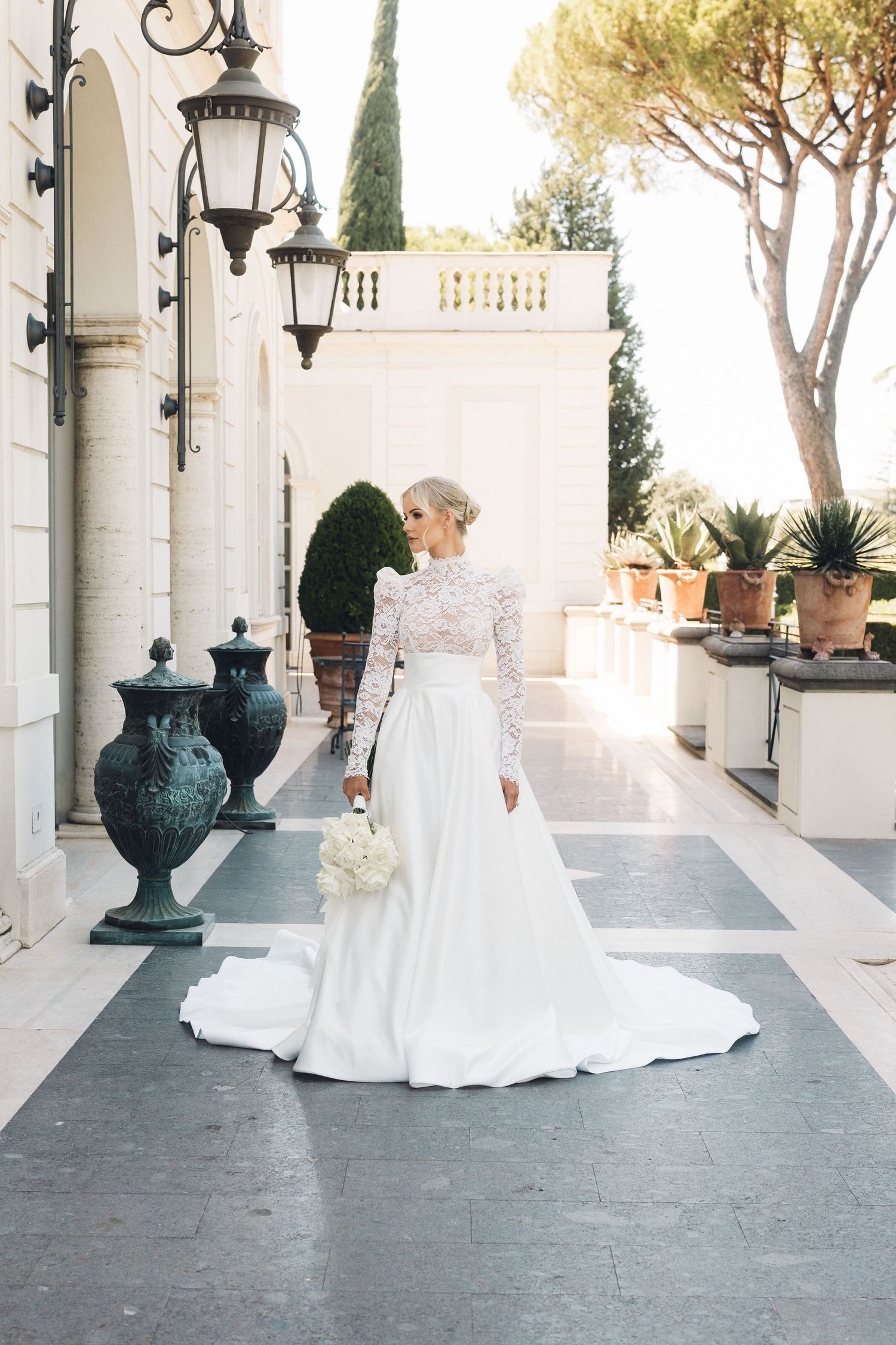 Beautiful bride before first look