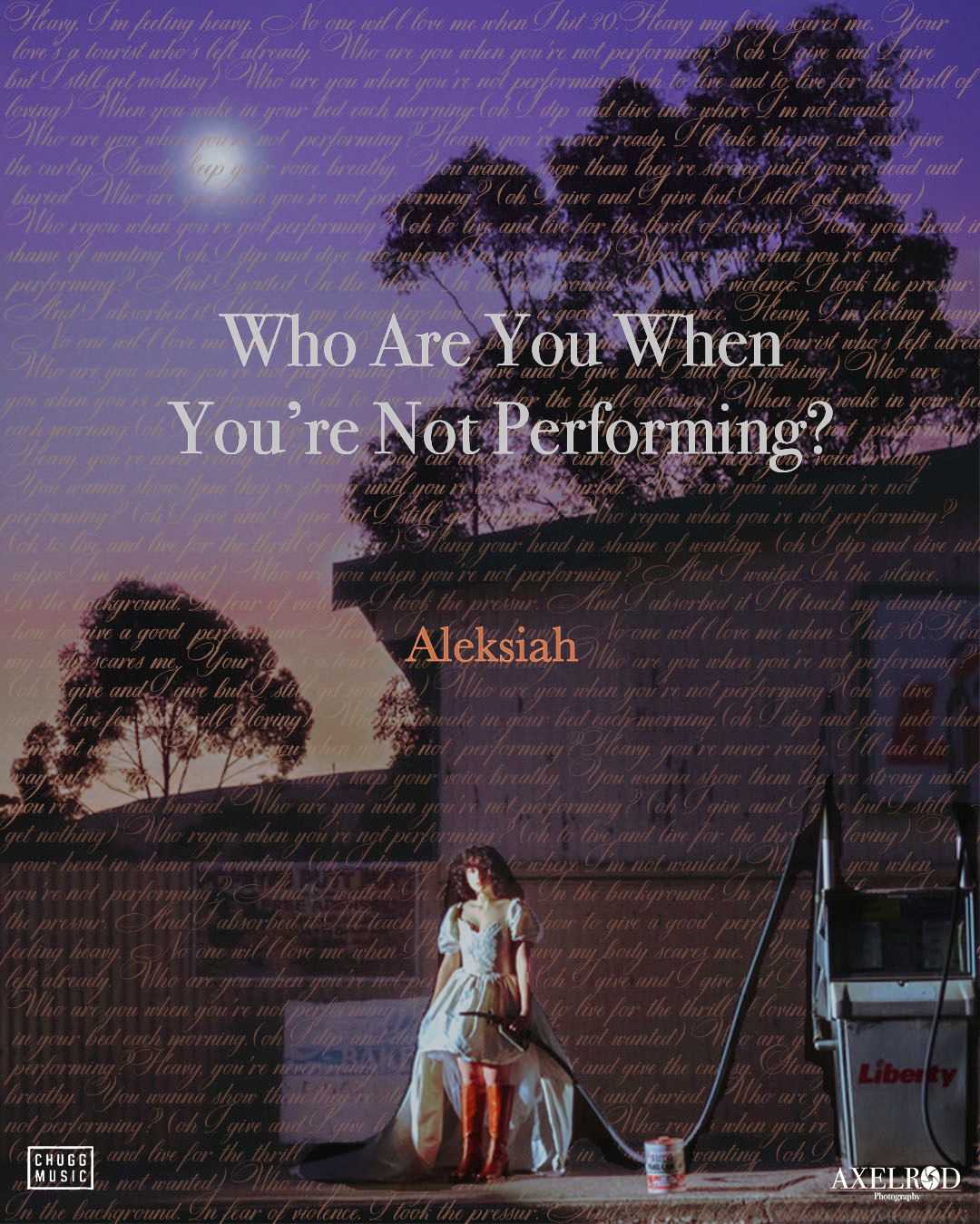 who are you when you're not performing Aleksiah graphic poster