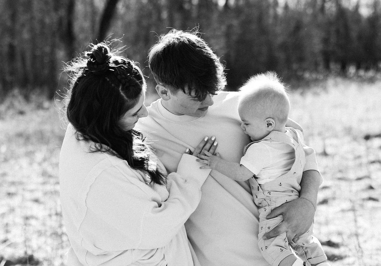 owner Julianna amado and her son Adrian Grey family sessions grey skies collective with fiancé Aiden
