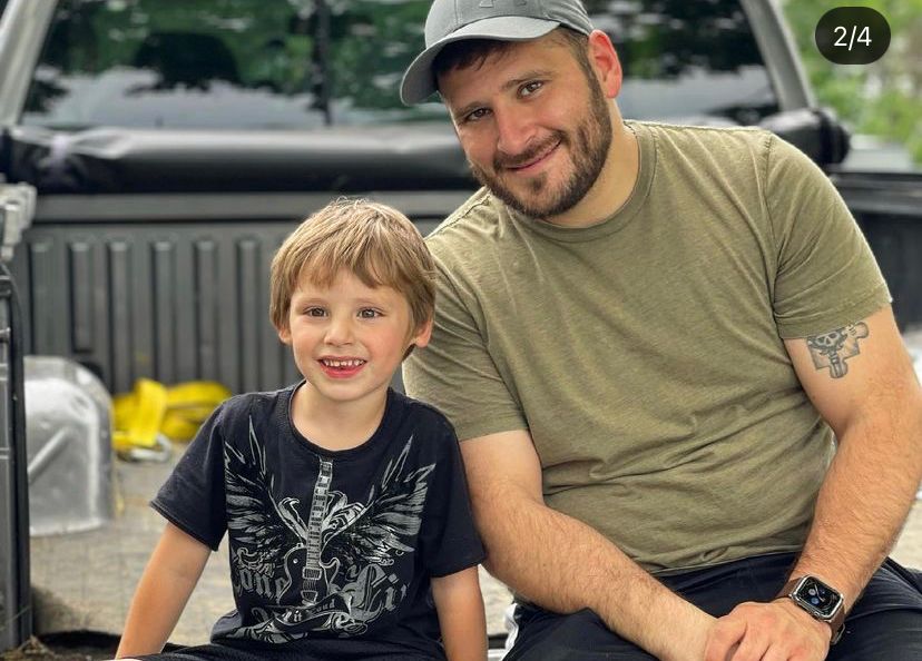 Jamie Amado and his youngest son jaime Cruz Amado