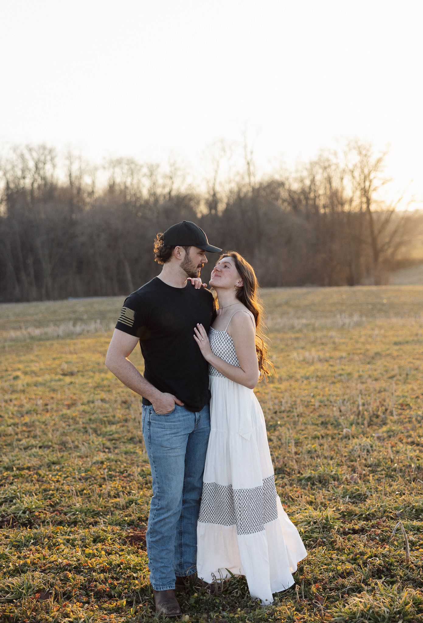 Engagement photos in Lancaster County fields