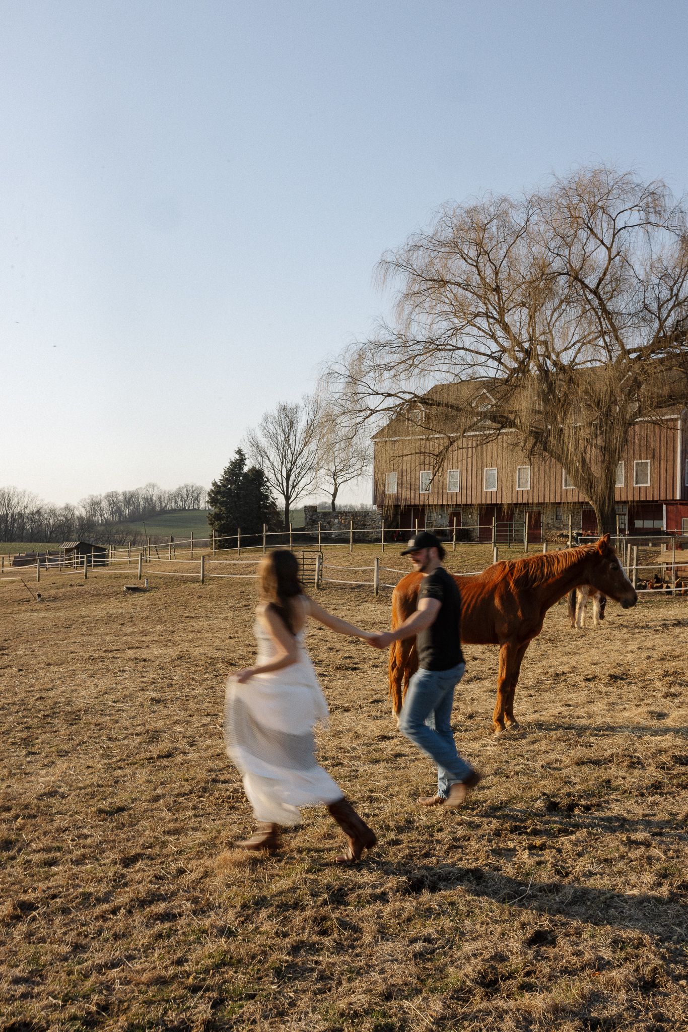 Lancaster County Engagement Photos Field