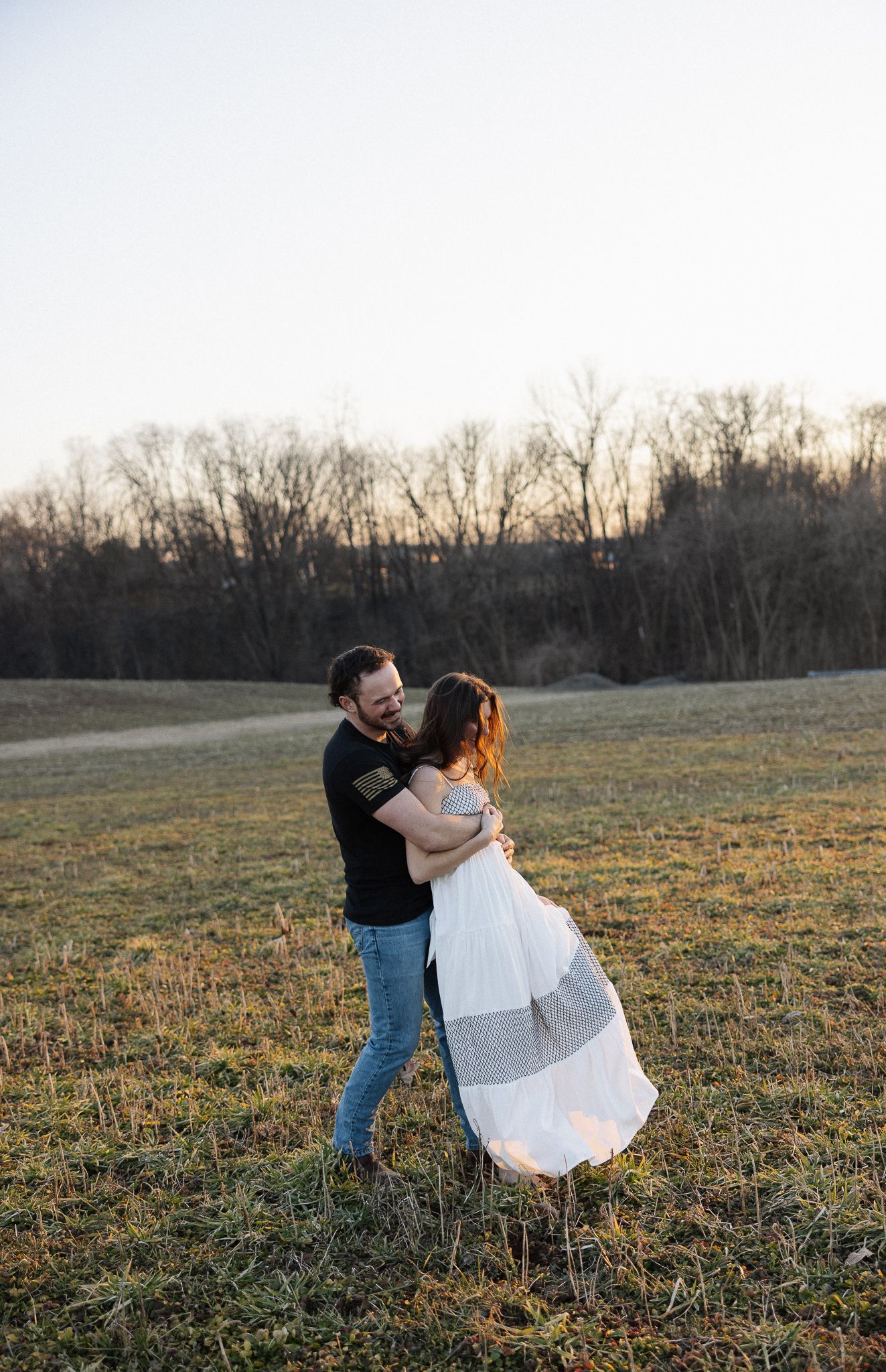 Lancaster County Engagement Photos Field