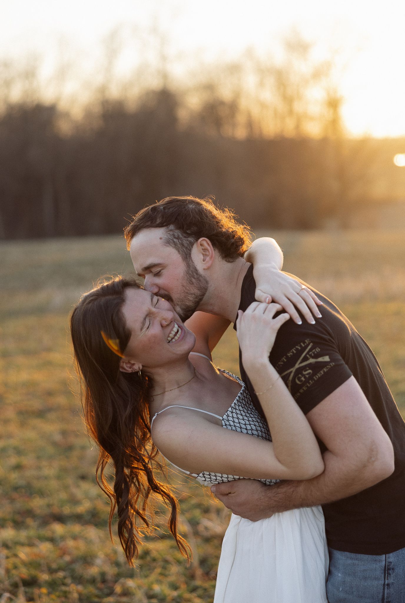 Lancaster County Engagement Photos Field