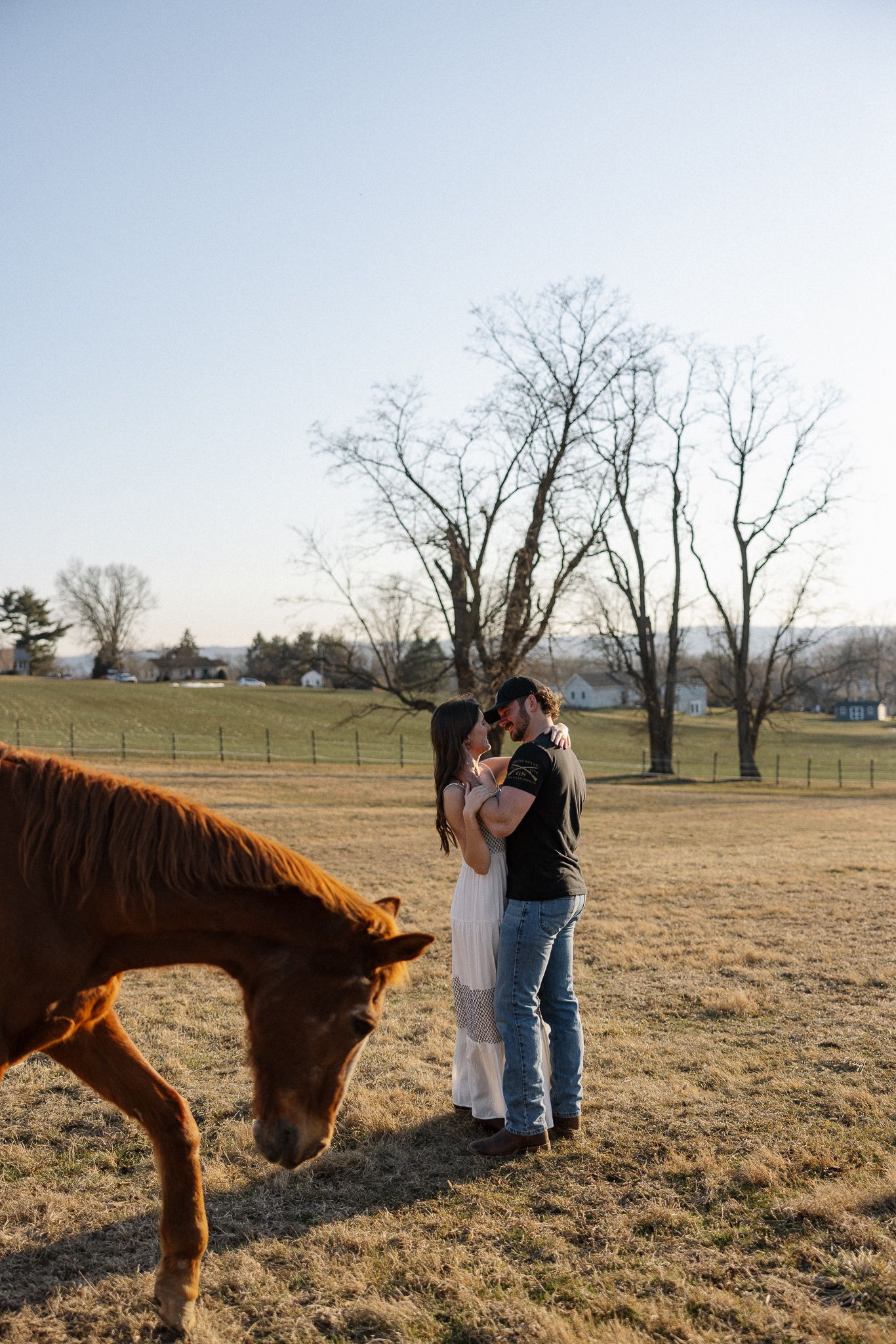 Lancaster County Engagement Photos Field