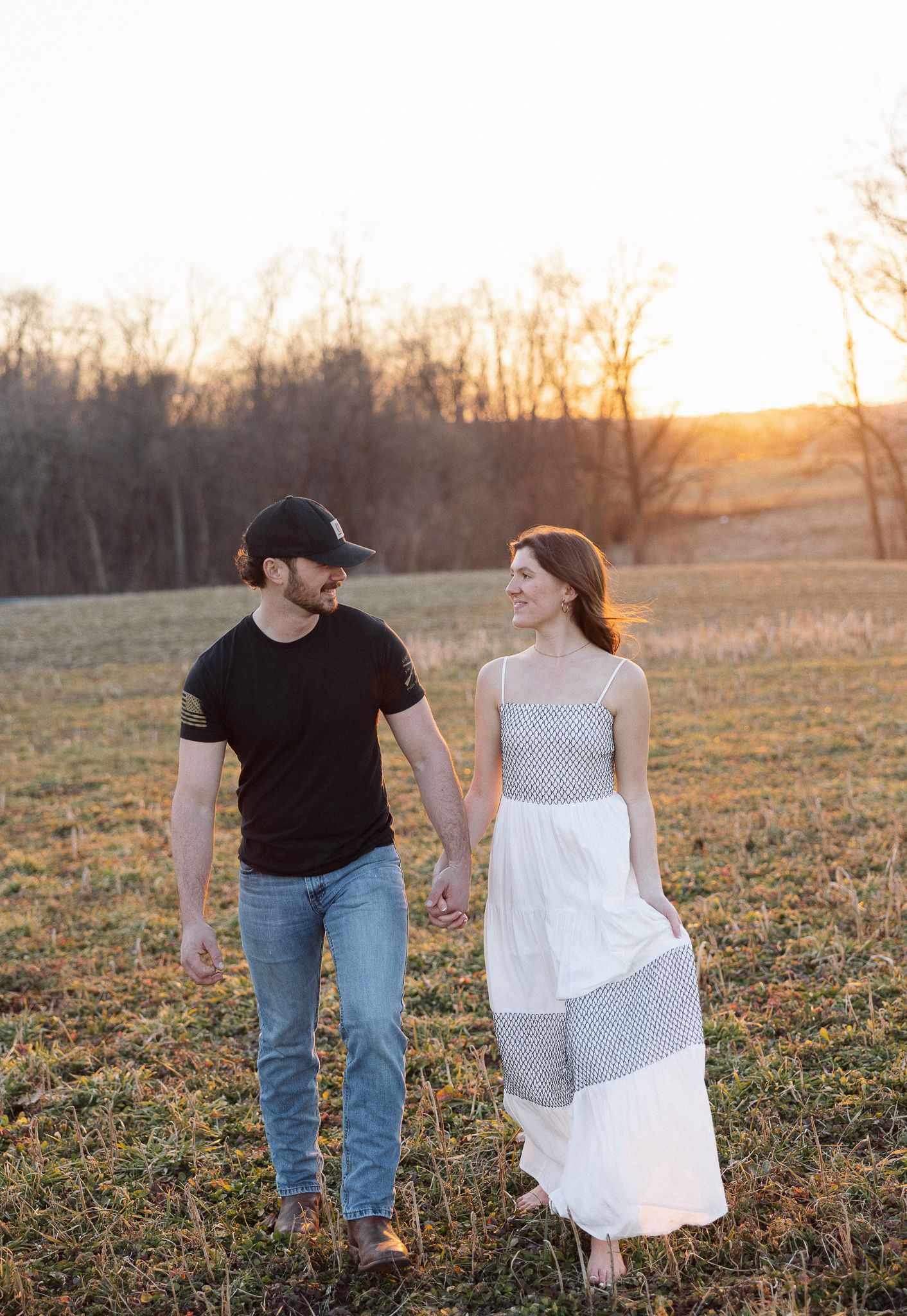 Lancaster County Engagement Photos Field