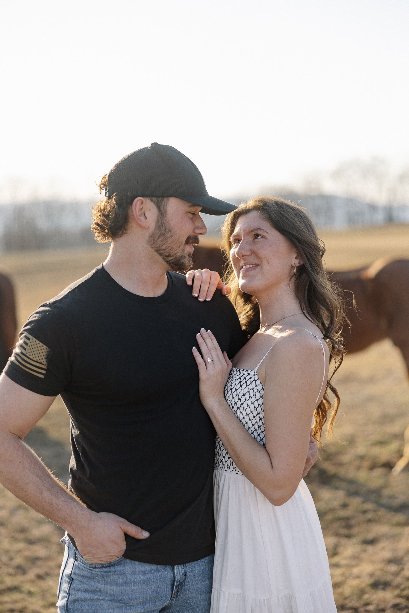 Engagement photos in Lancaster County fields
