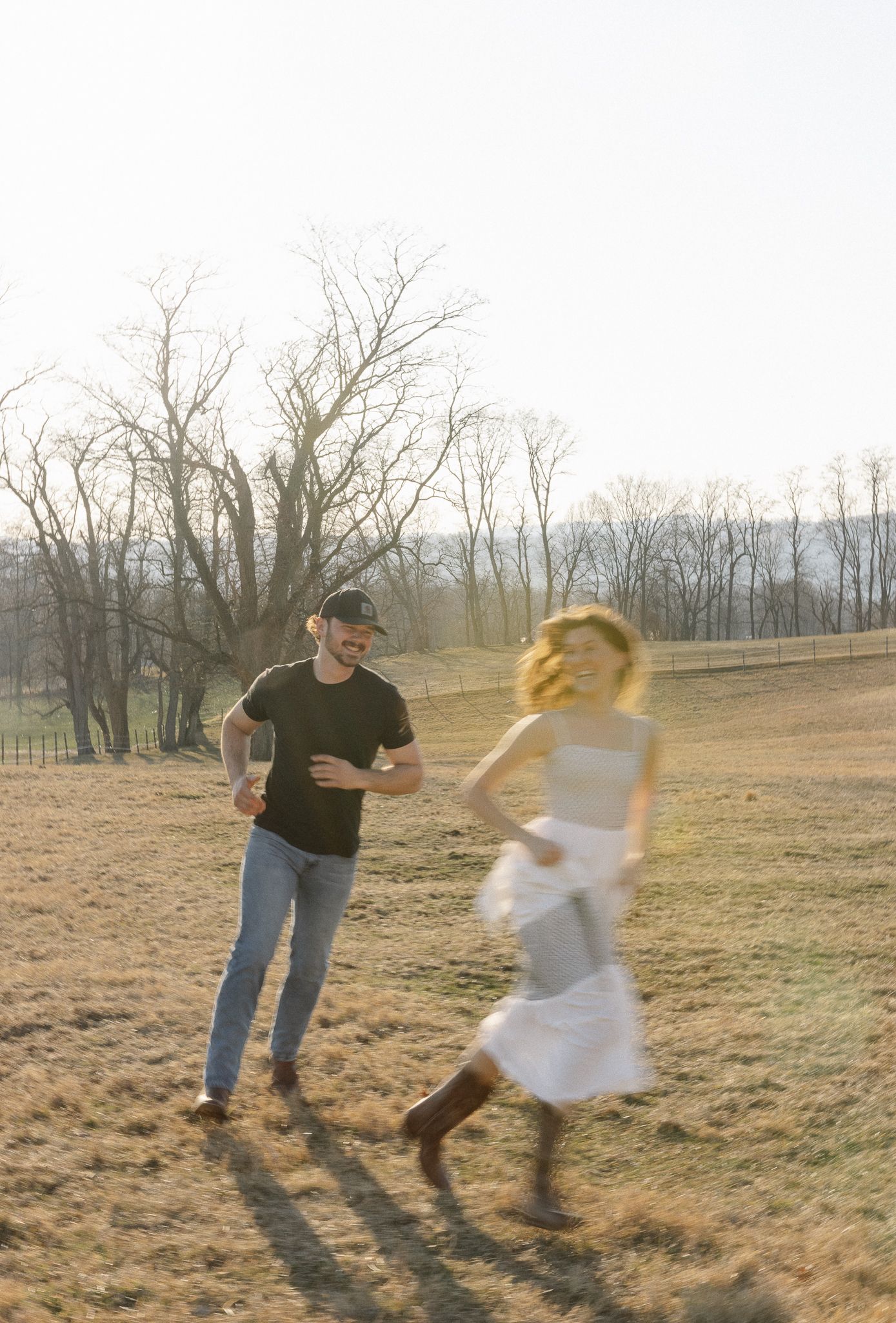 Lancaster County Engagement Photos Field