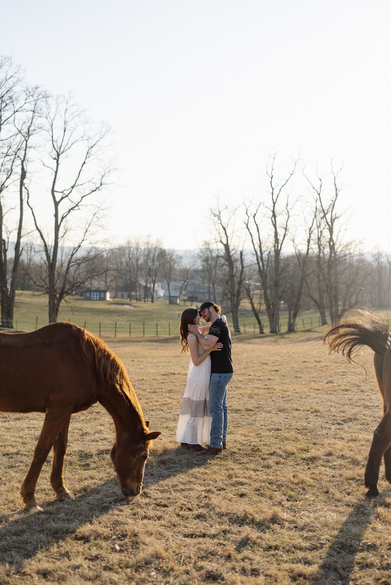 Lancaster County Engagement Photos Field