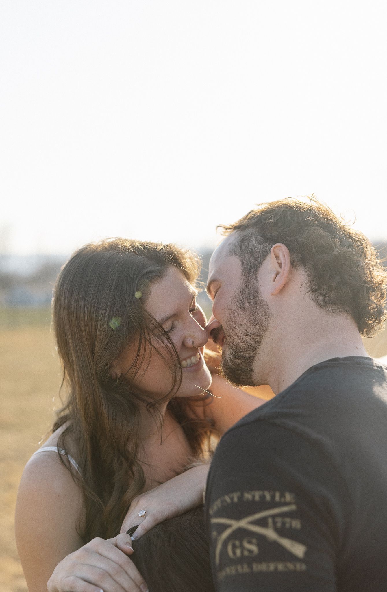 Engagement photos in Lancaster County fields