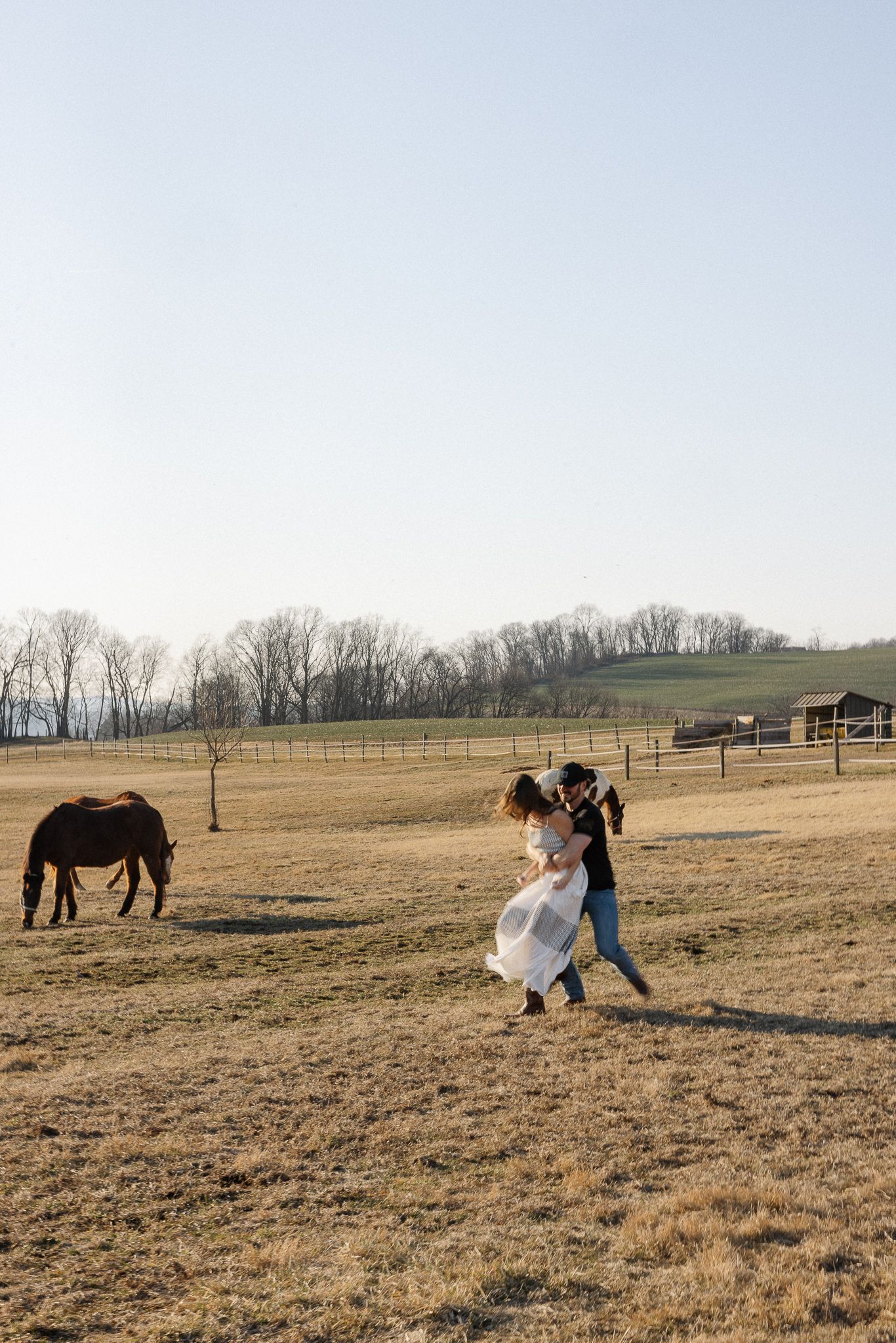 Lancaster County Engagement Photos Field