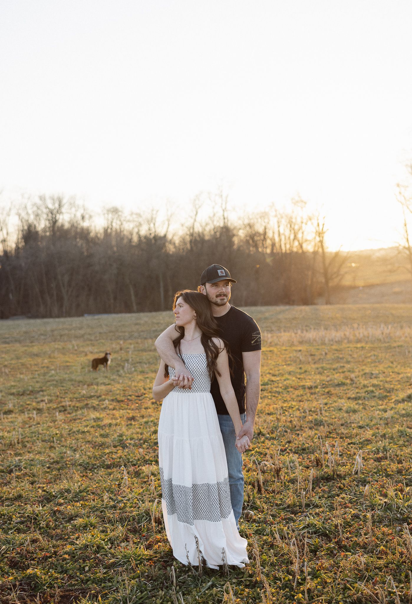 Lancaster County Engagement Photos Field