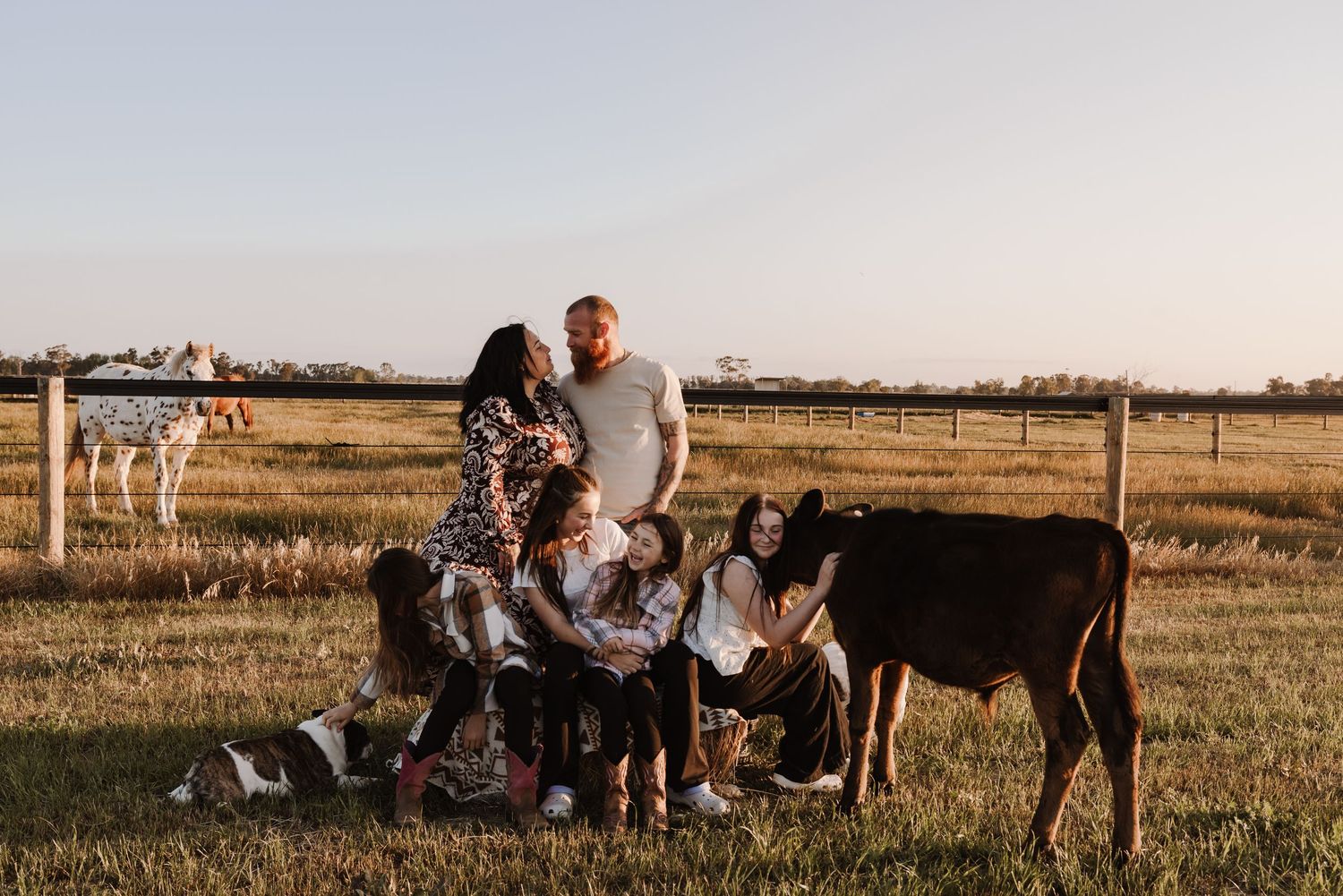family-playing-enjoying-time-during-golden-hour-tongala