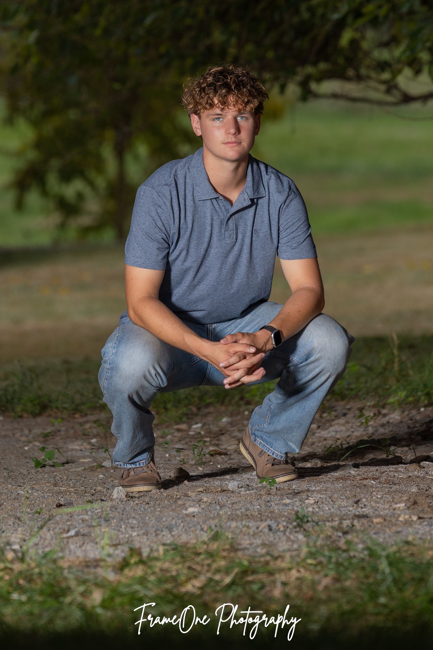 A series of casual outdoor portrait shots taken on ground level in natural lighting and grassy setting.