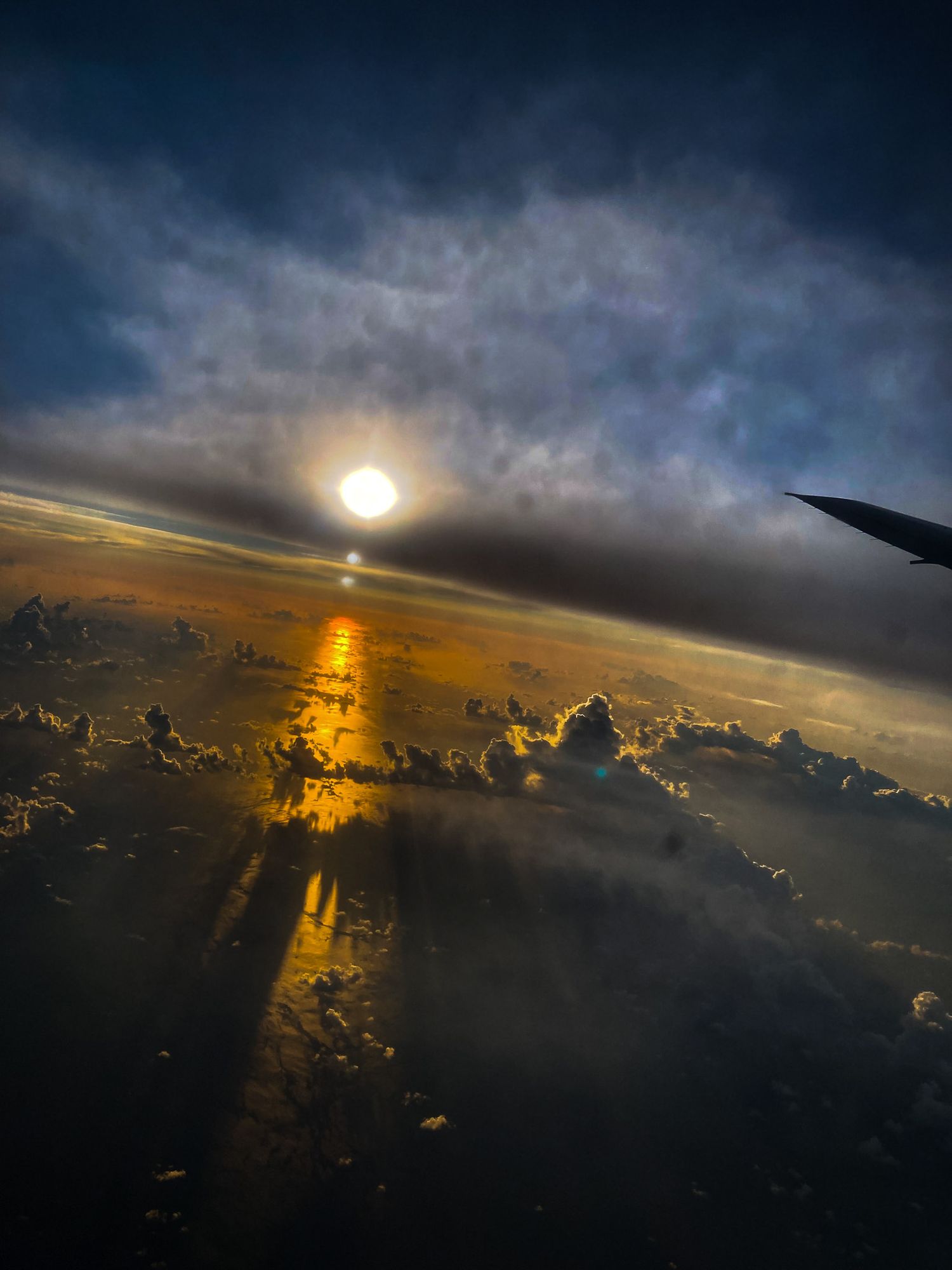 A photo of the sun rising over the Atlantic