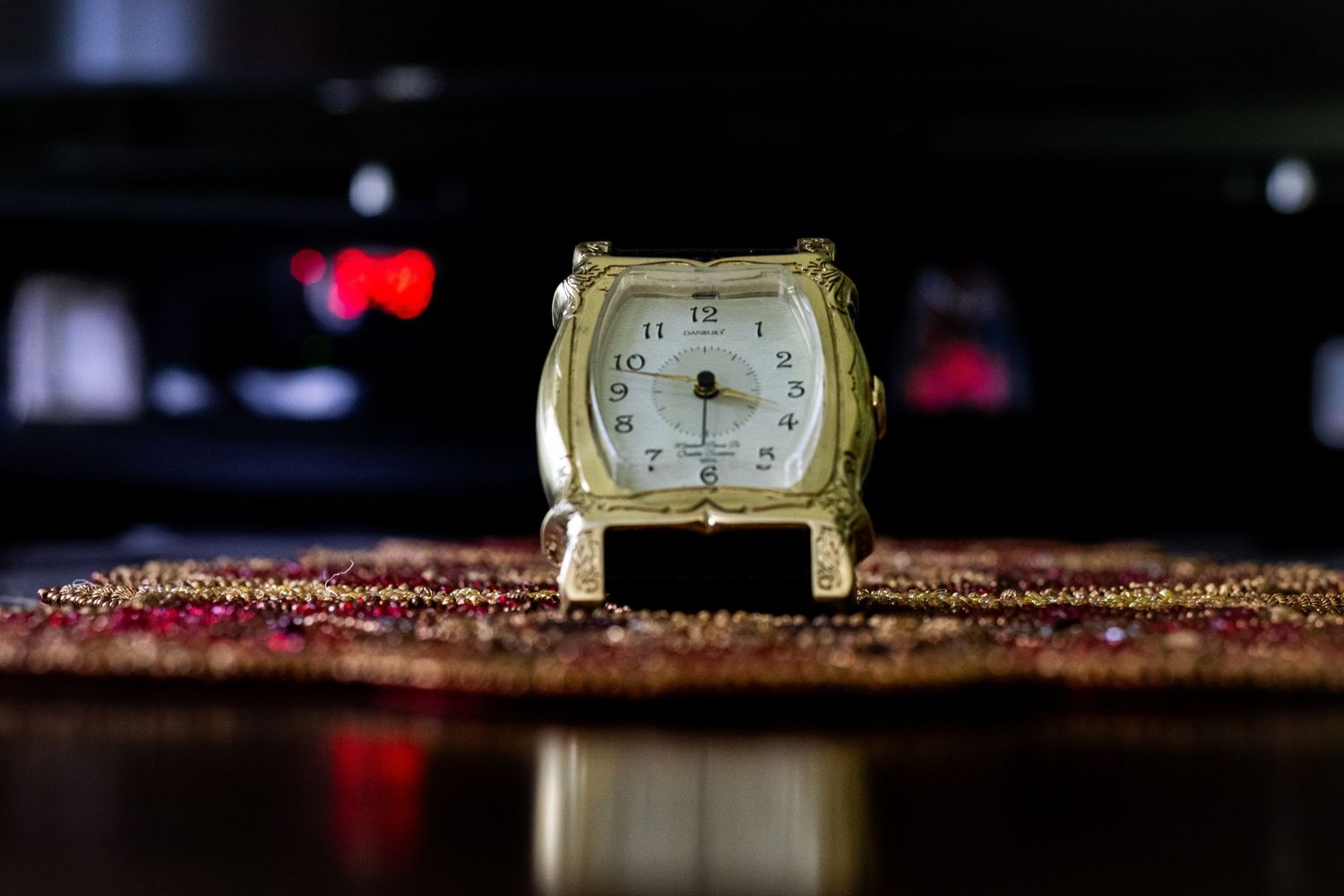 A photo of a clock on a table