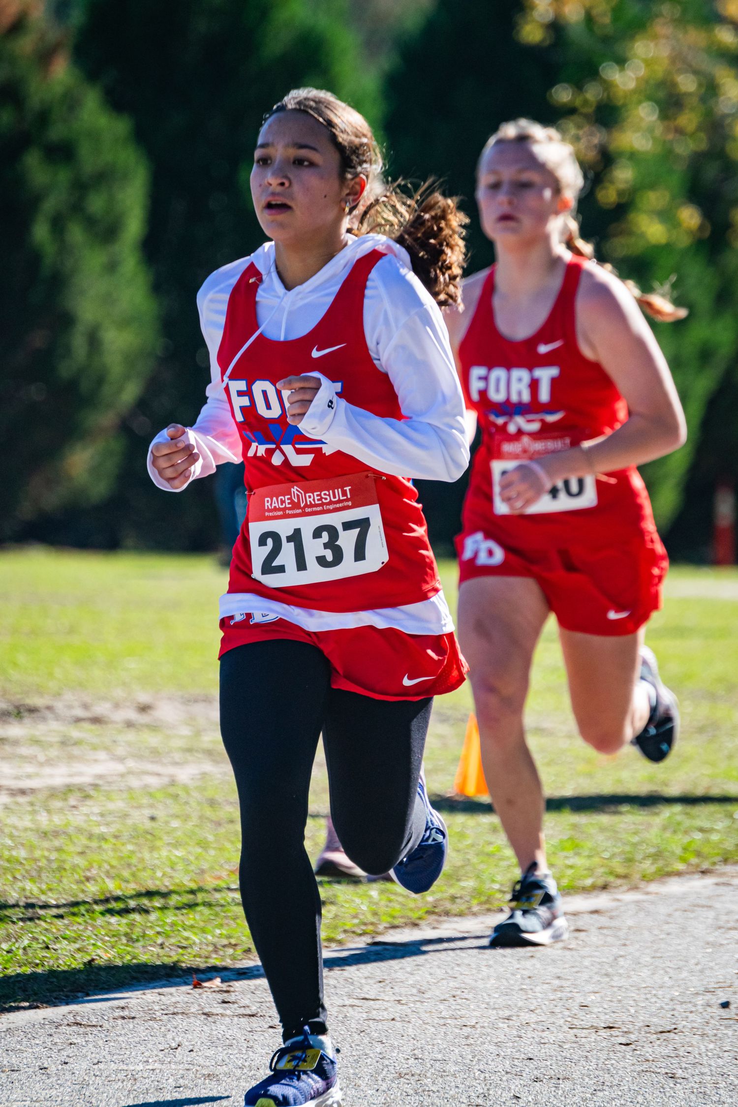 A photo of a woman running