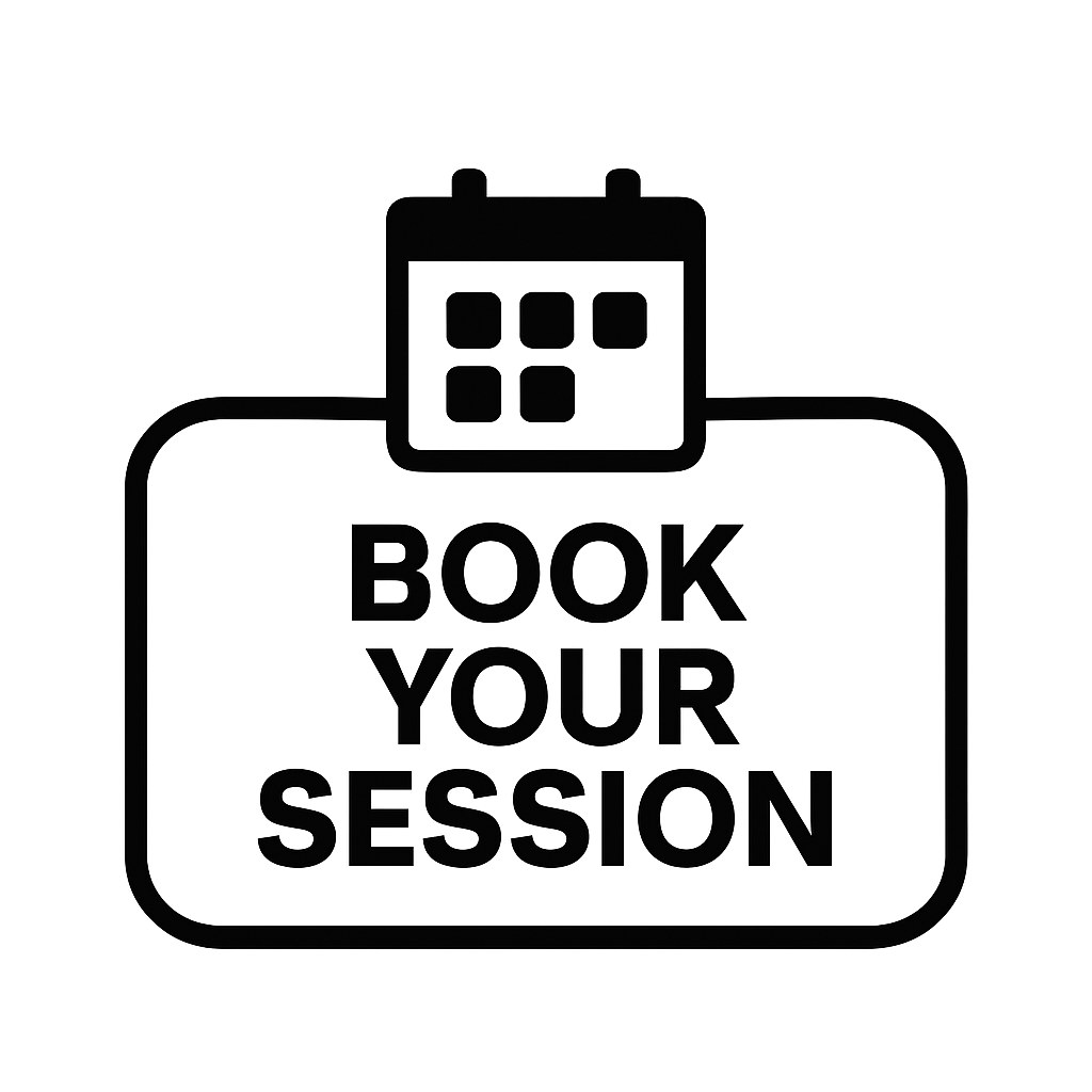 A simple black line icon showing a medical prescription or pill bottle symbol against a white background.
