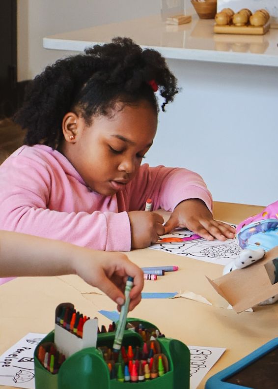 Coloring at Birdhouse Market
