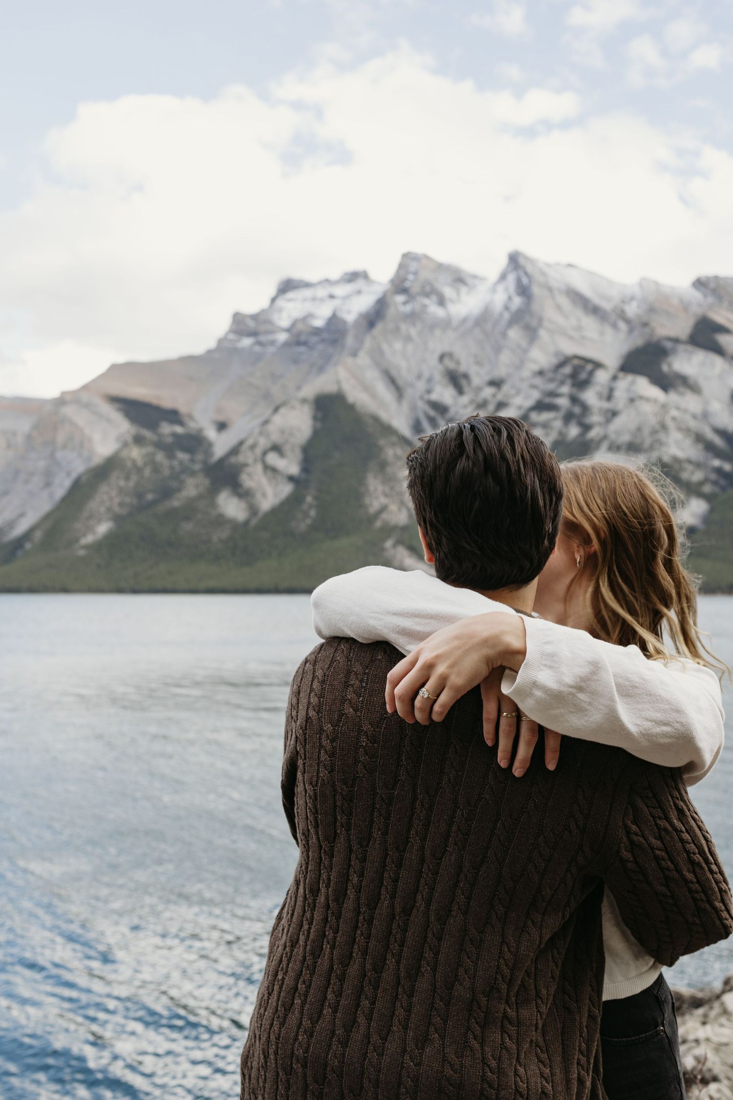 Banff mountain couples session photographed in a candid, documentary style by Aspen Allison Photography