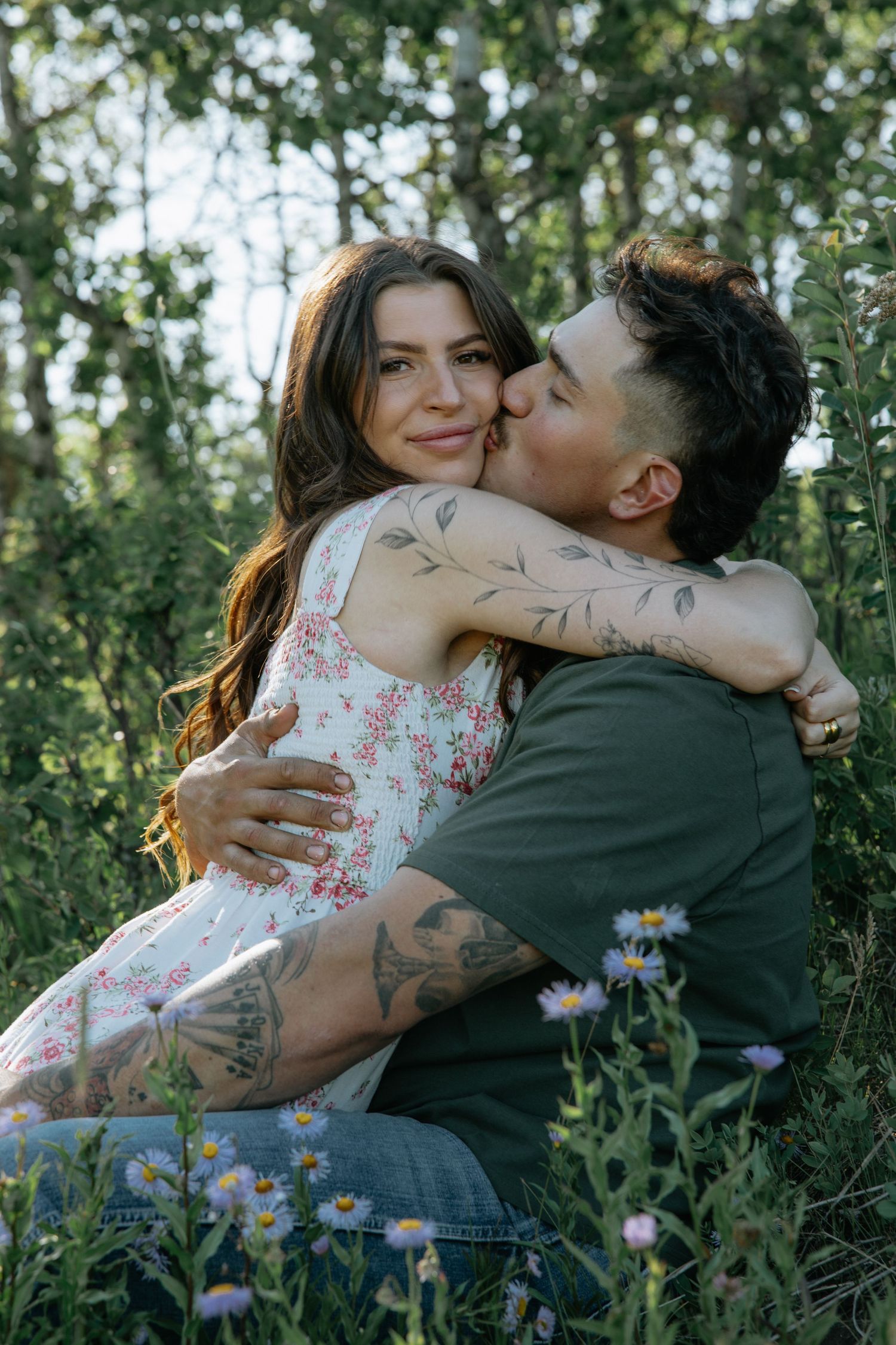 Banff mountain couples session photographed in a candid, documentary style by Aspen Allison Photography