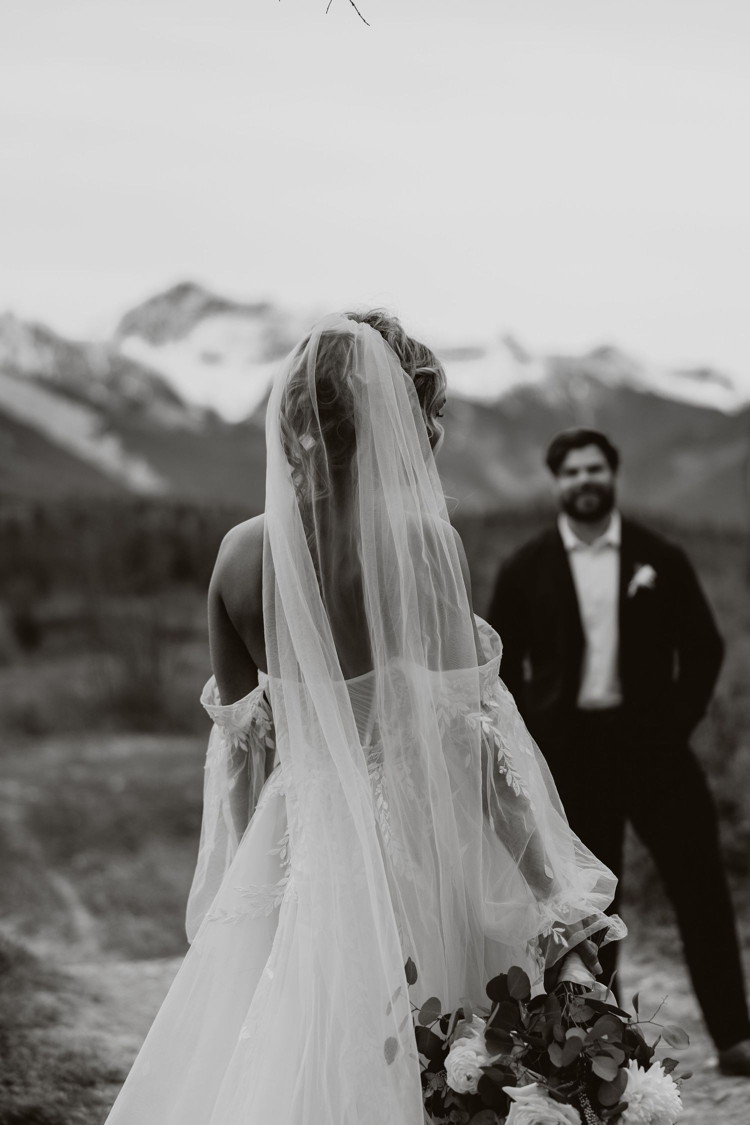 Candid documentary-style wedding photography in Banff and Calgary capturing genuine, unscripted moments with a soft western Aspen Allison