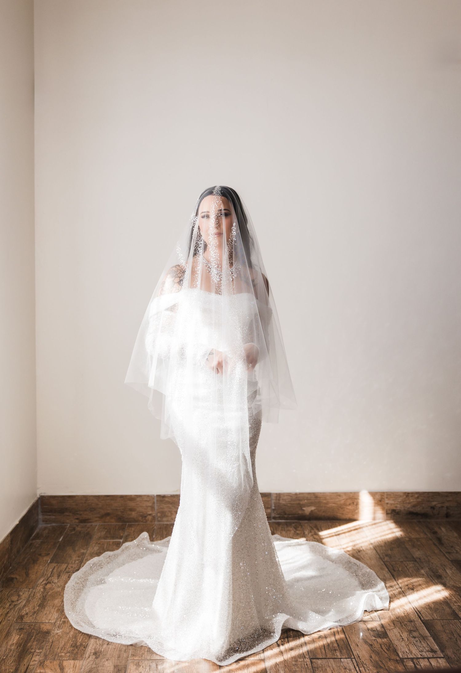 An editorial moment for the bride at the Superstition Manor wedding venue in Arizona.