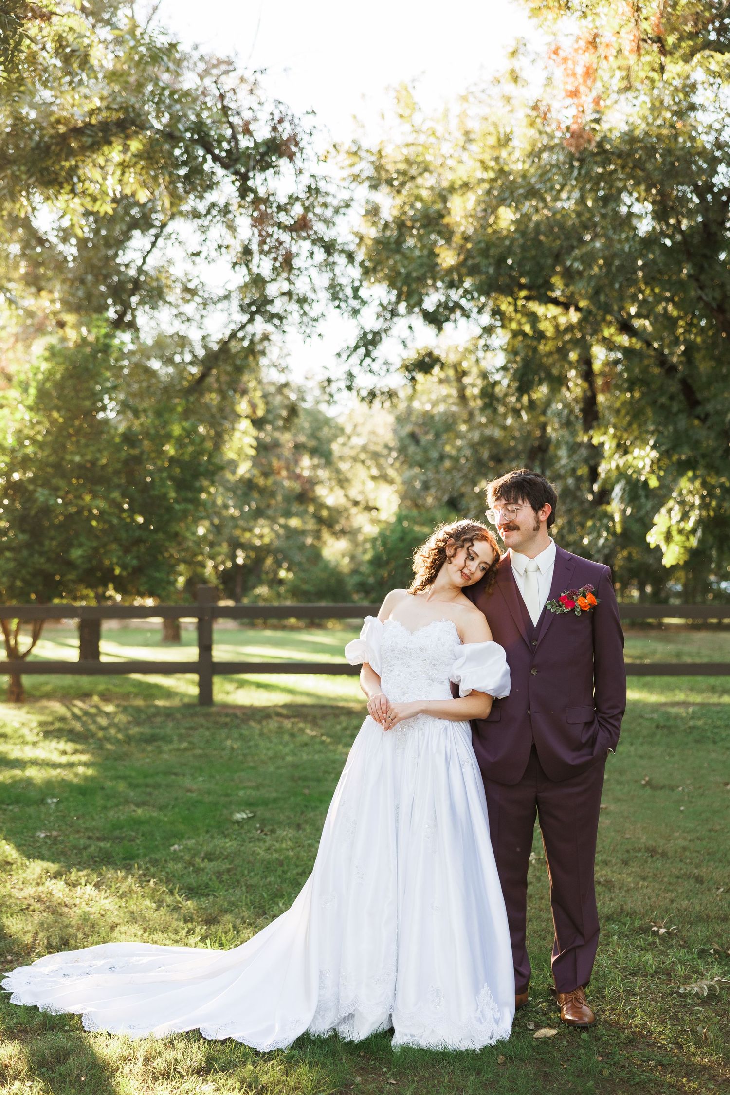 Bridal portraits as newly husband and wife at Venue at the Grove. Sierra Beltran Photography.