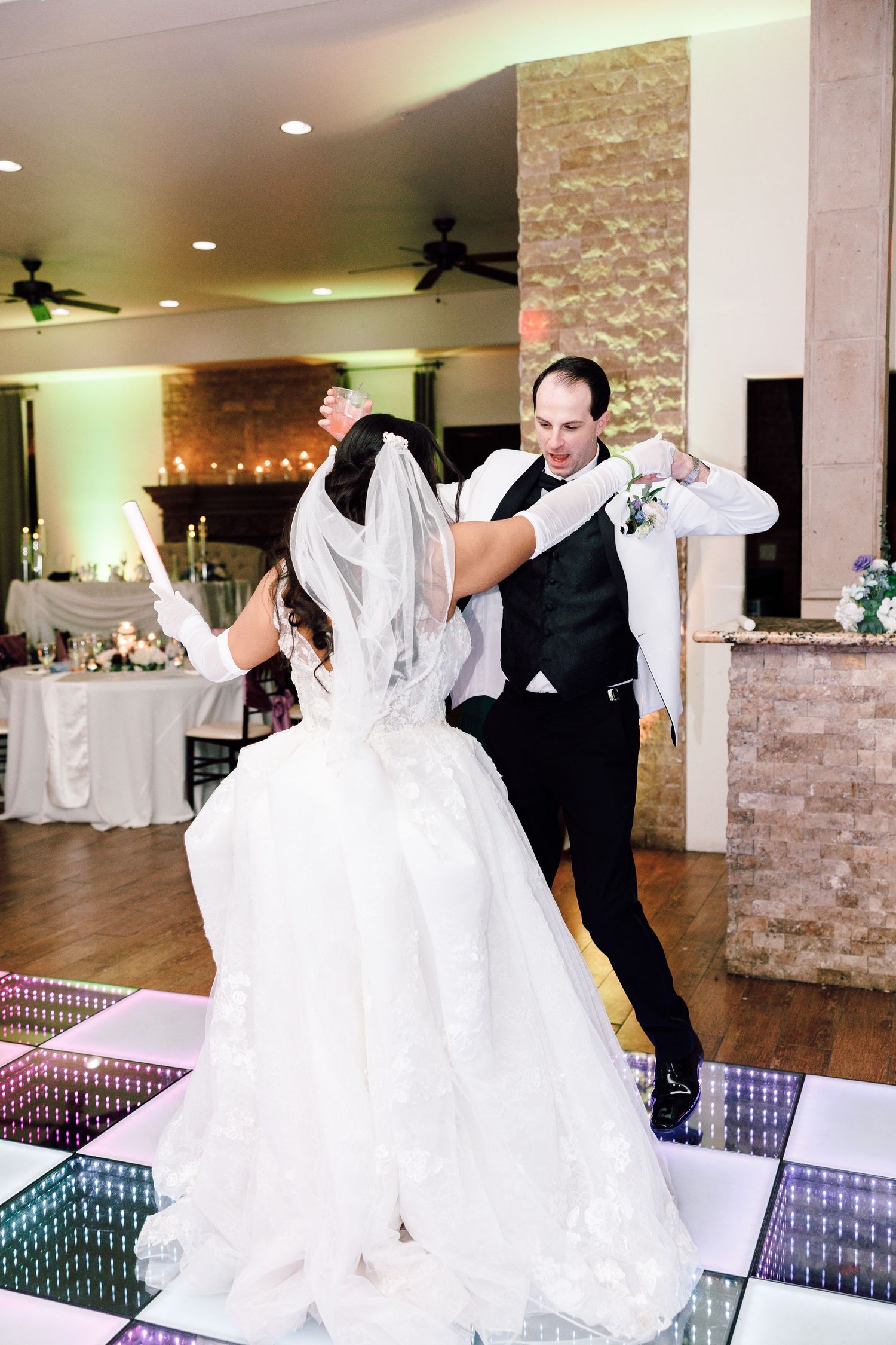 Fun dancing moments at Superstition Manor in Arizona. Wedding photography. Arizona wedding photographer. Phoenix wedding photographer.