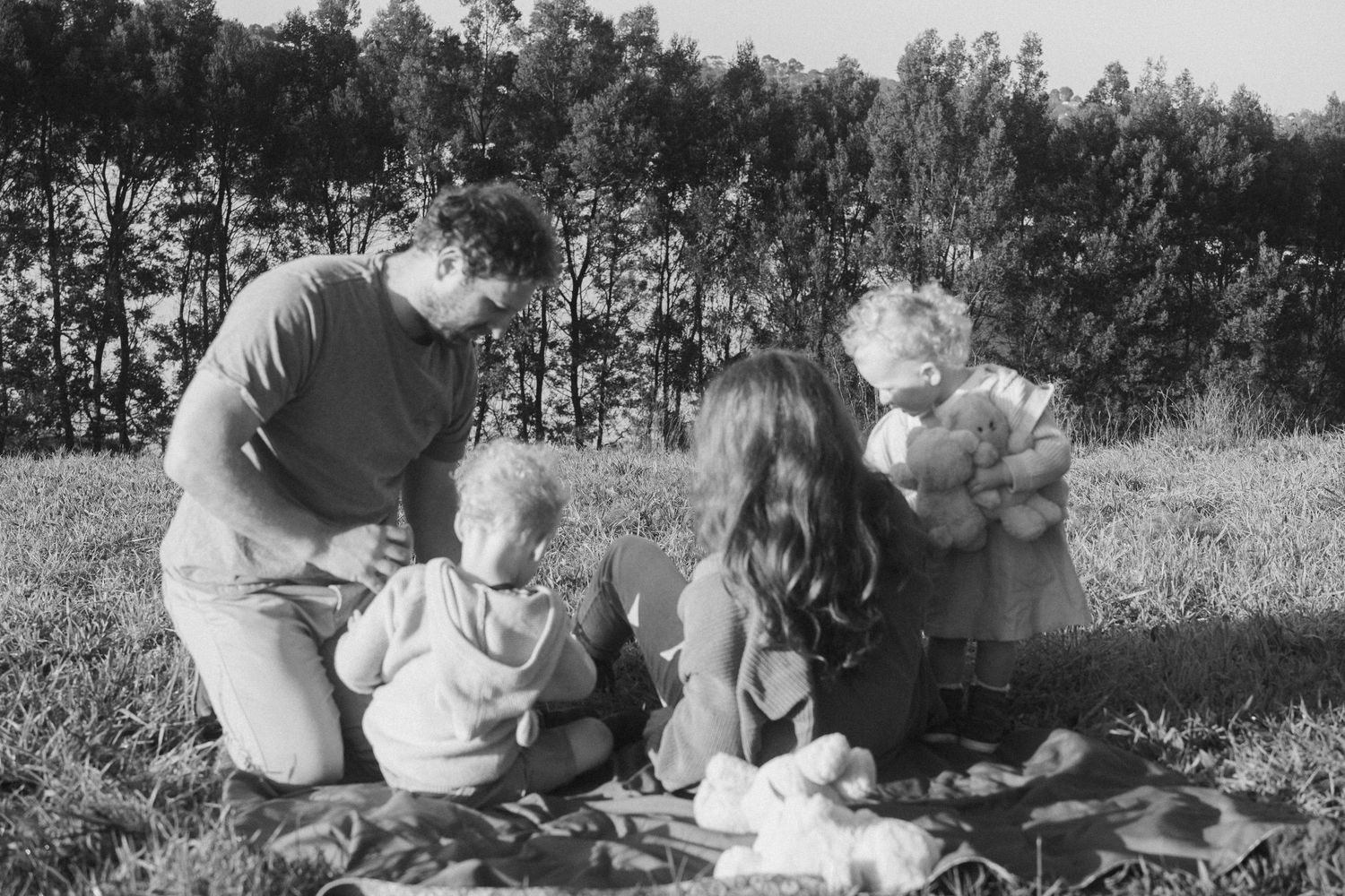 Black and White Family Photo