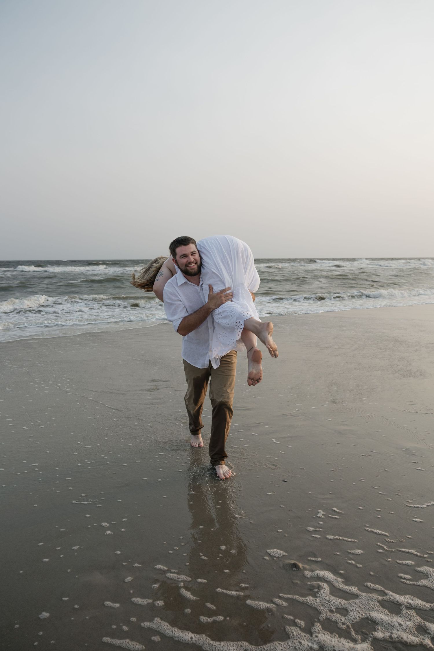 engagement photos on the beach in North Carolina