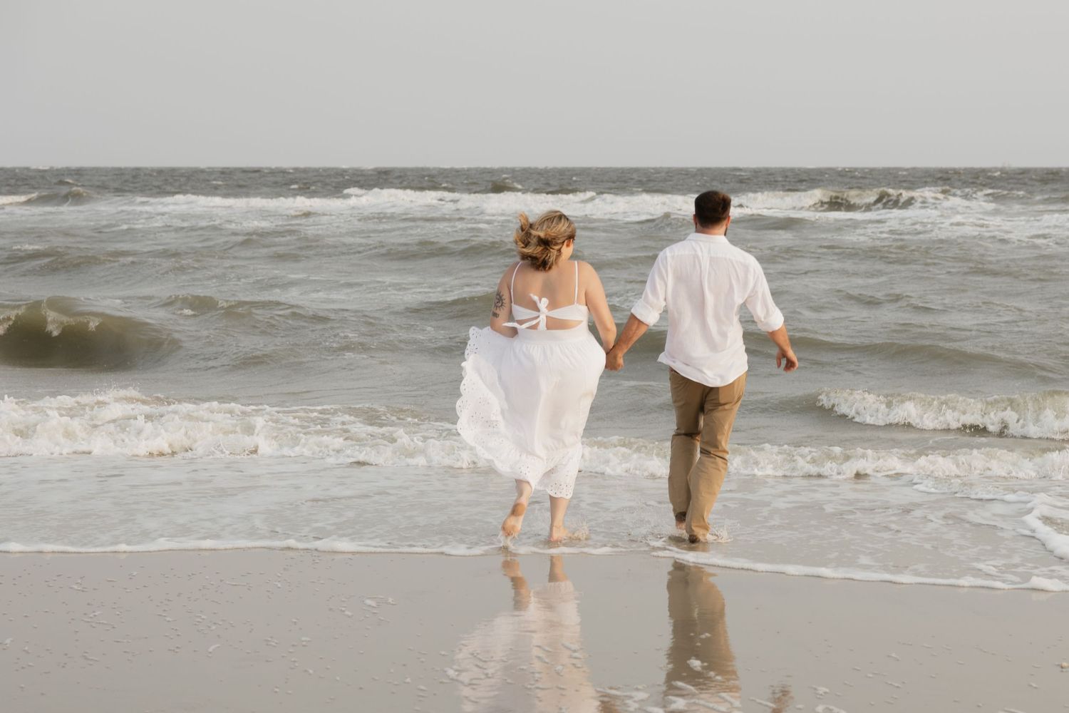 engagement photos on the beach in North Carolina