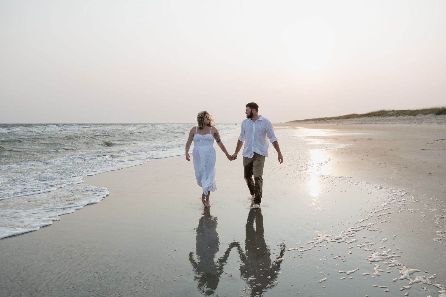 engagement photos on the beach in North Carolina