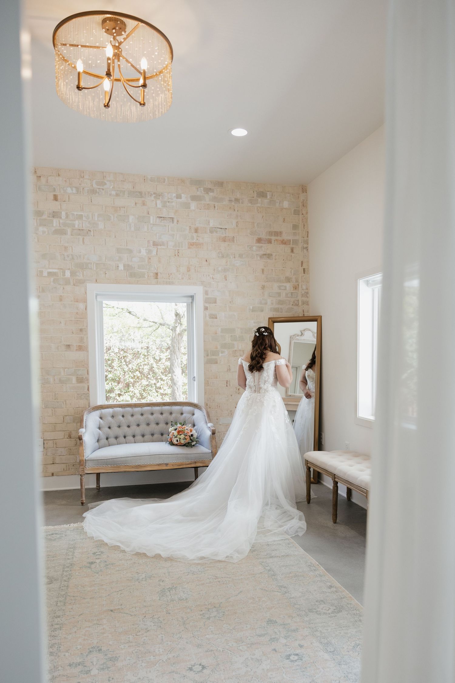 bridal portraits slate and cypress north Carolina wedding venue near cypress gardens