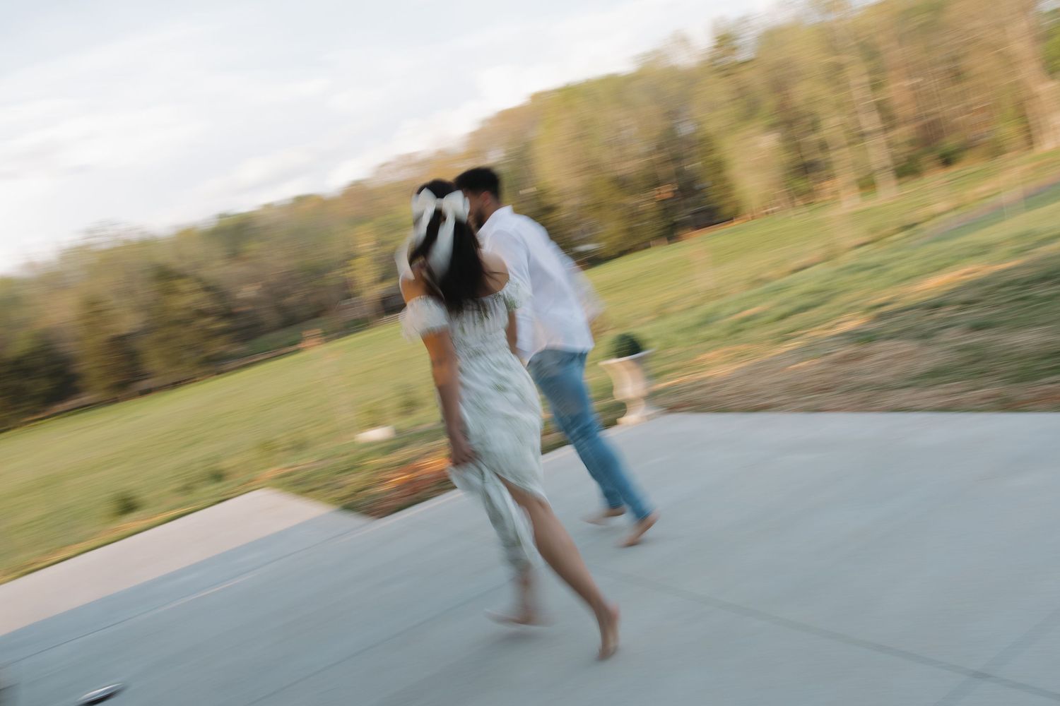 trendy blurry couples photos in Winston Salem North Carolina