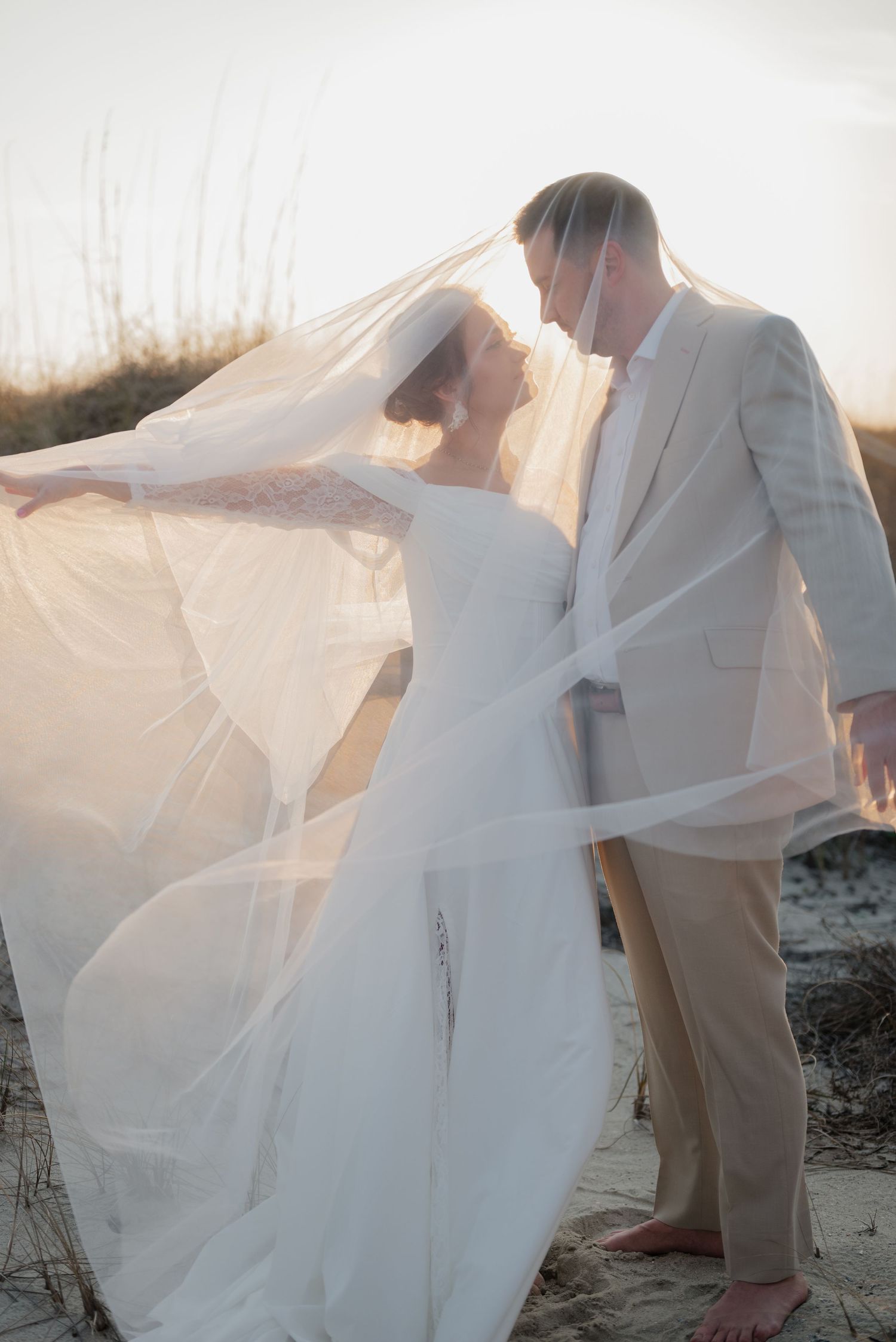 east coast wedding elopement in North Carolina beach