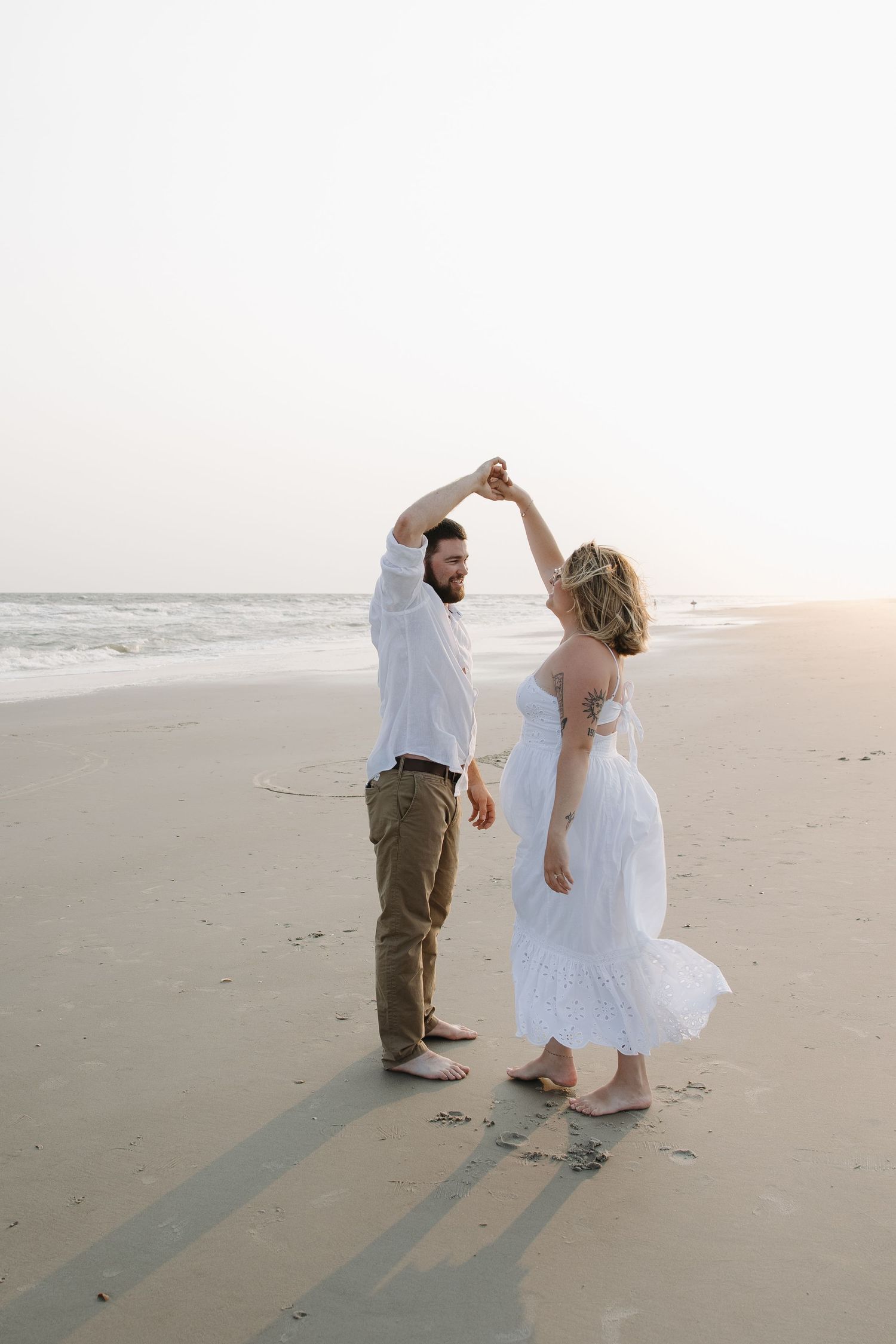 engagement photos on the beach in North Carolina