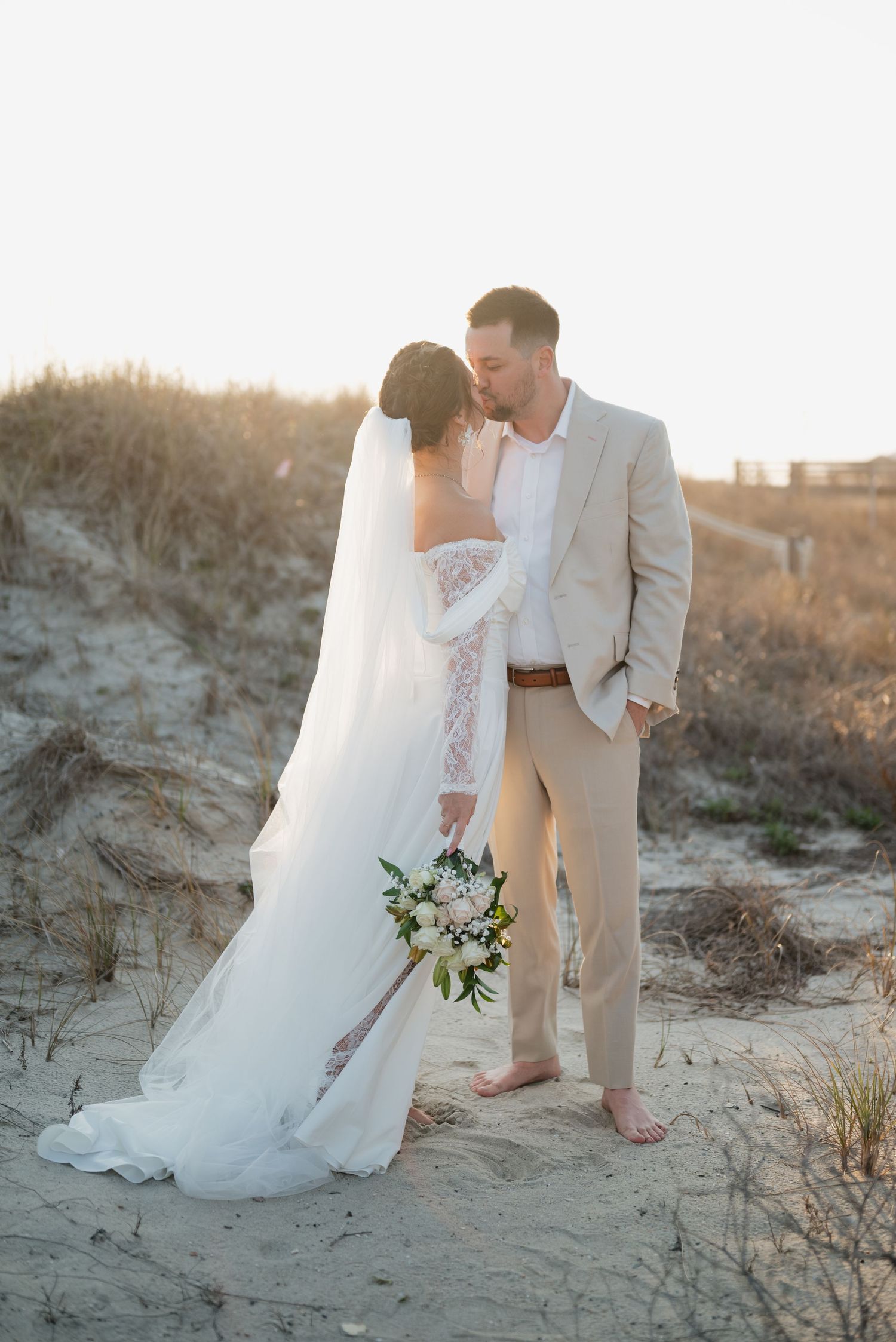 North Carolina coast destination wedding elopement