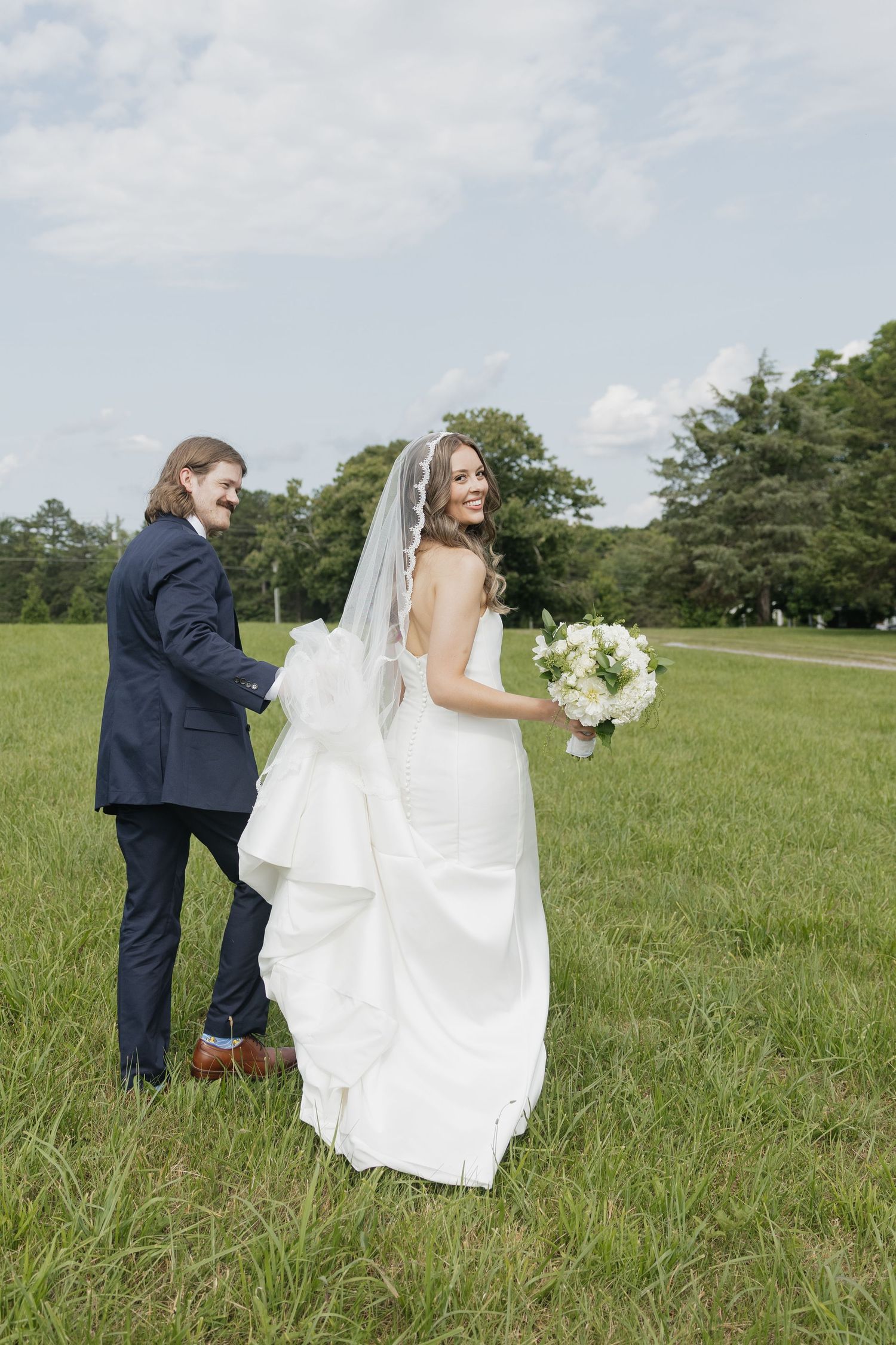 Mt. Airy North Carolina wedding elopement photos bride and groom