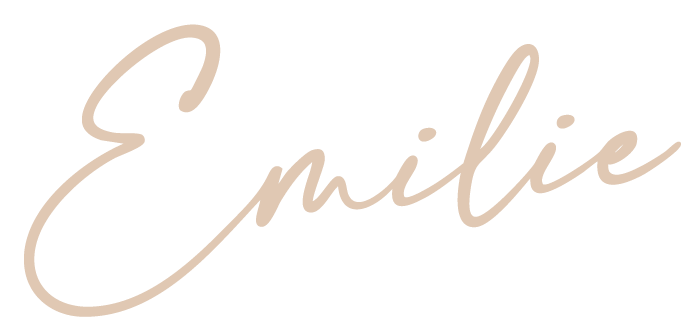 Elegant cursive text in light beige calligraphy flows across a white background.